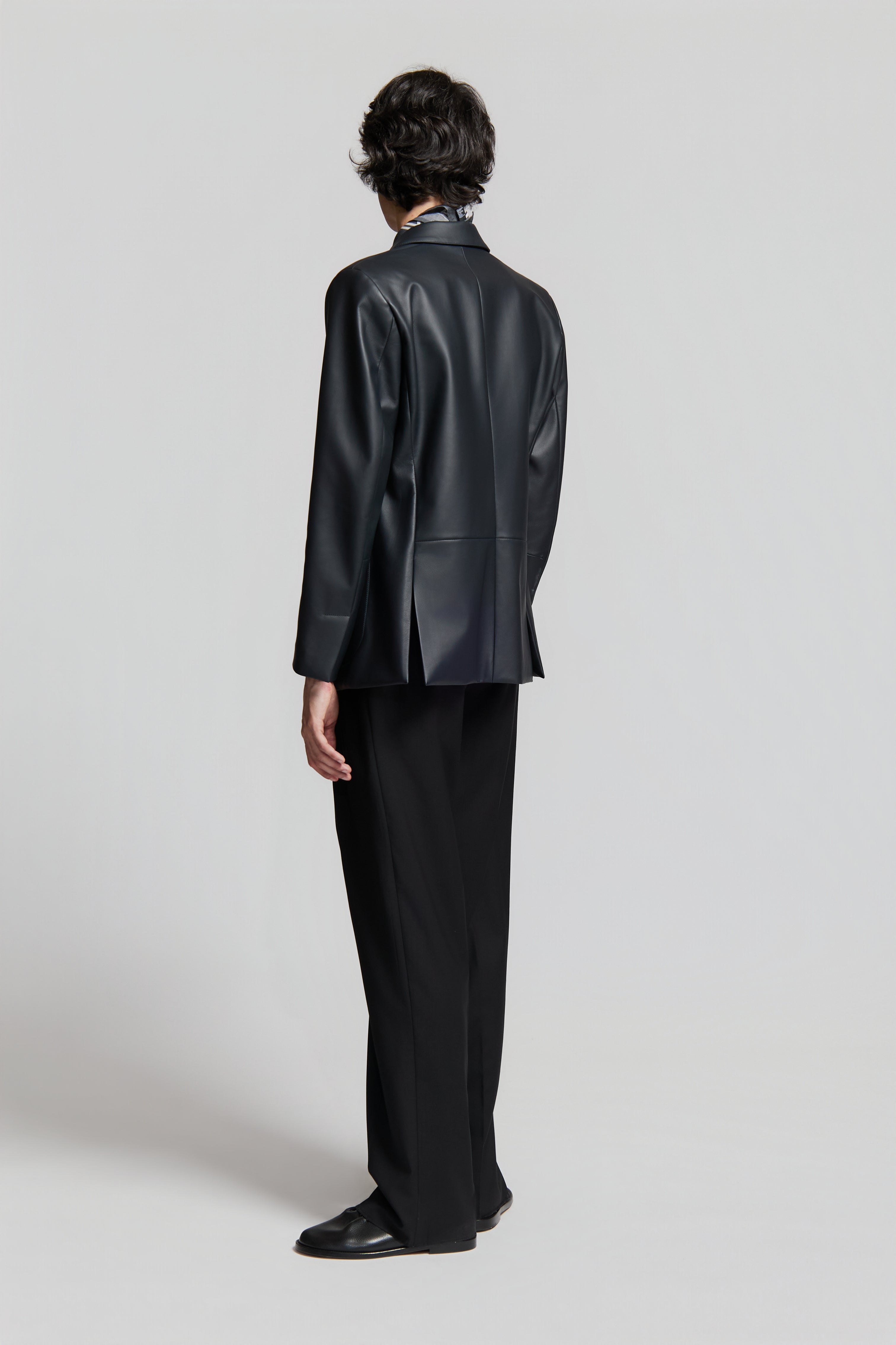 RUSSEL LEATHER JACKET DARK BLUE
