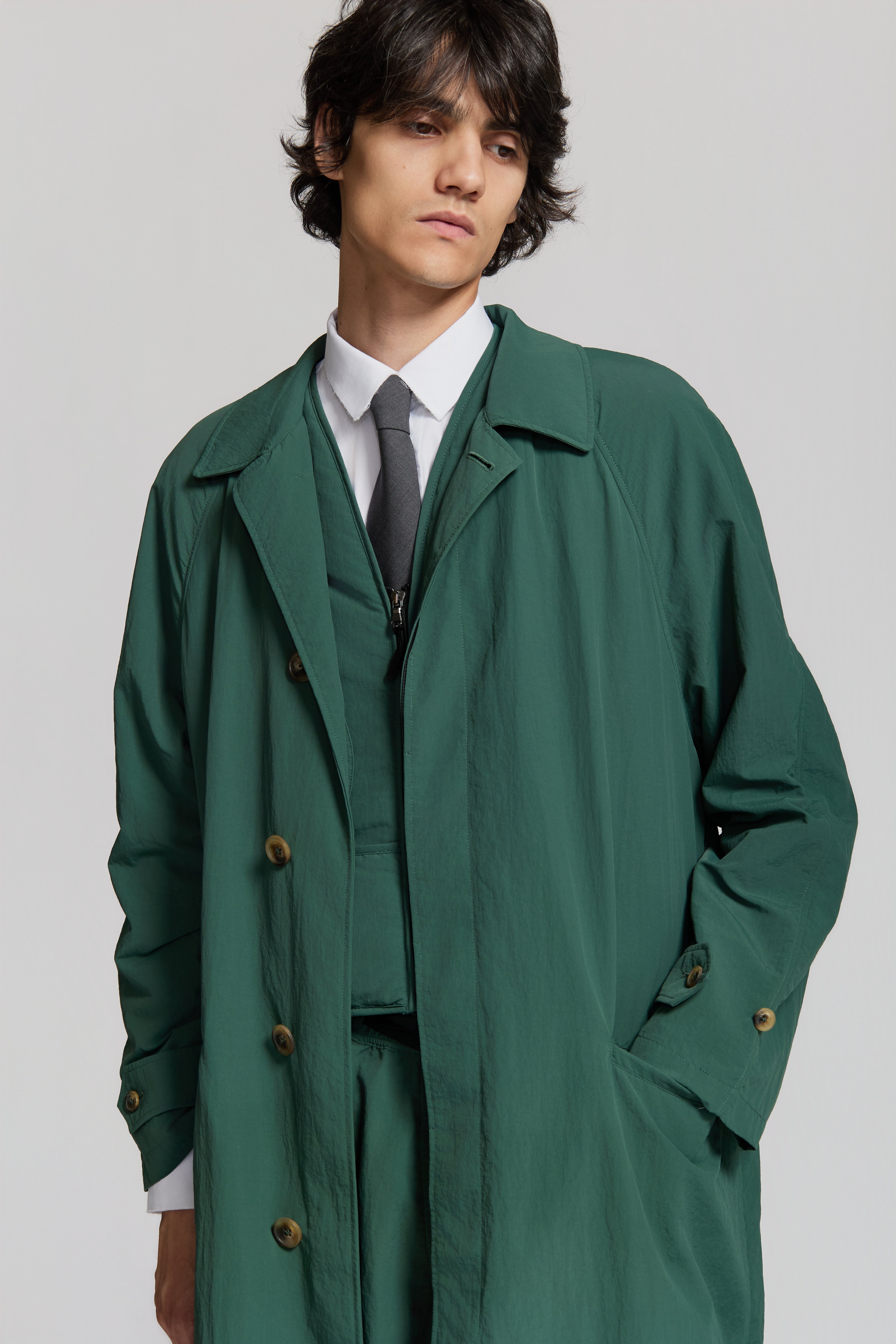 YOSHI TRENCH FOREST GREEN