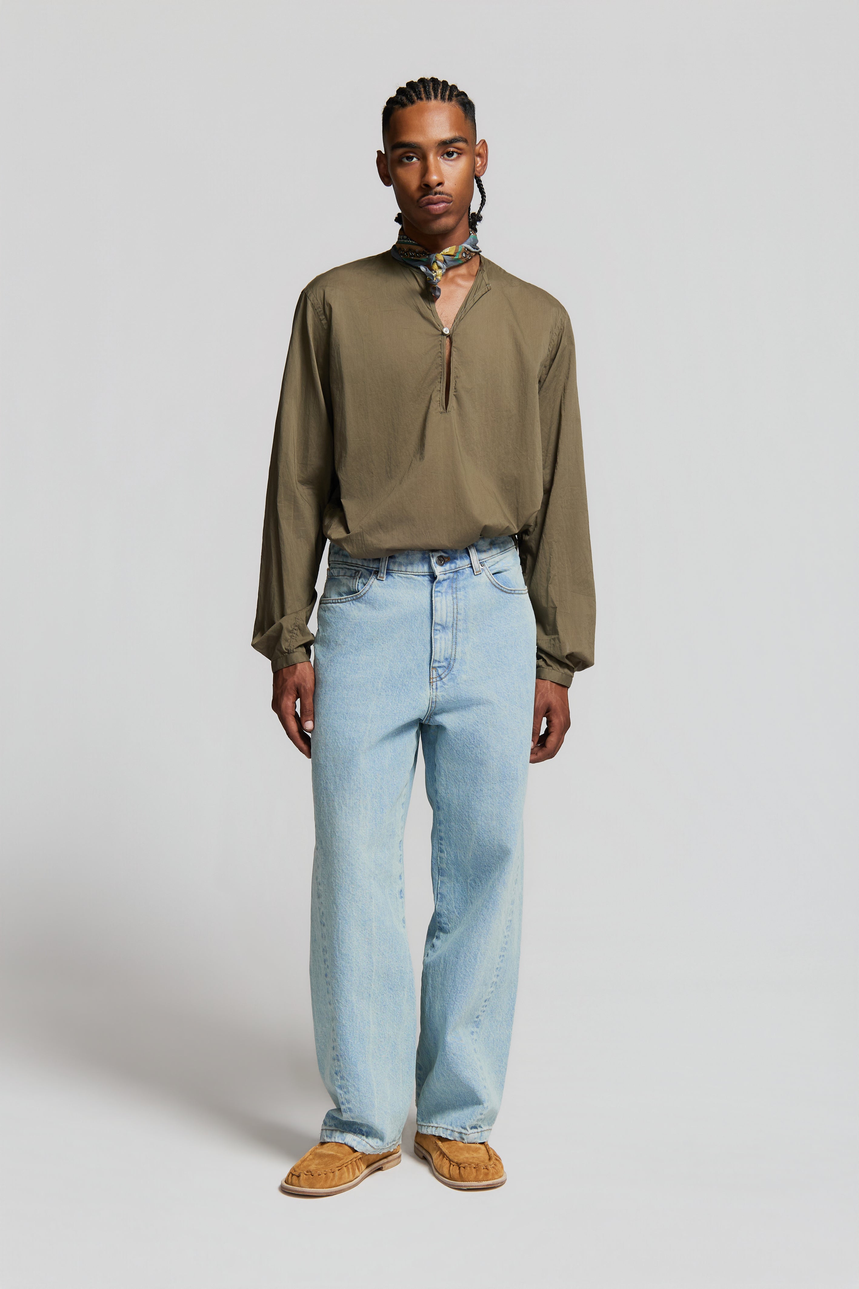 EUCLIDE SINGLE-BUTTON SHIRT GREEN
