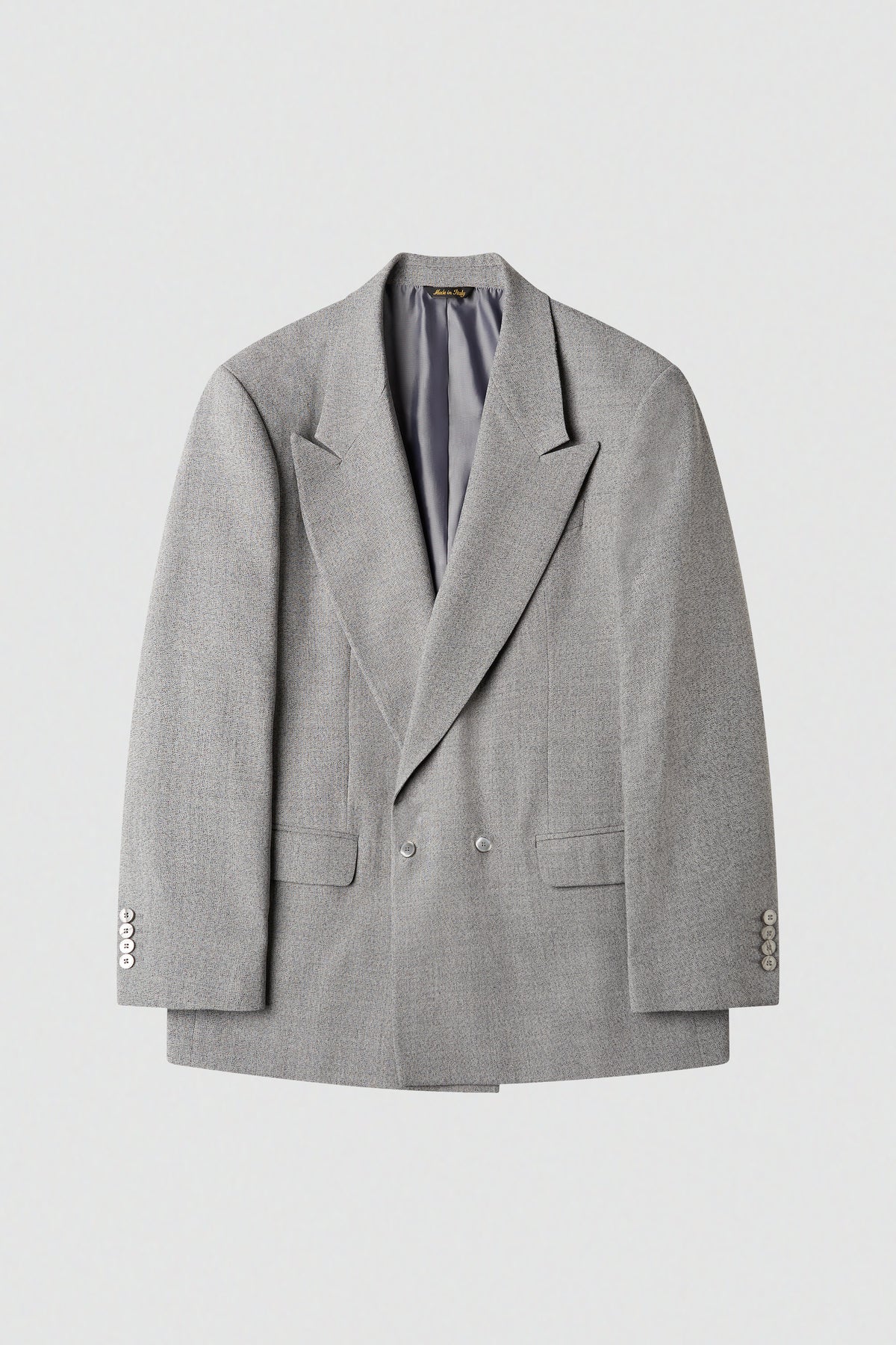 NICOS PEAK LAPEL CLASSIC JACKET - LIGHT GREY