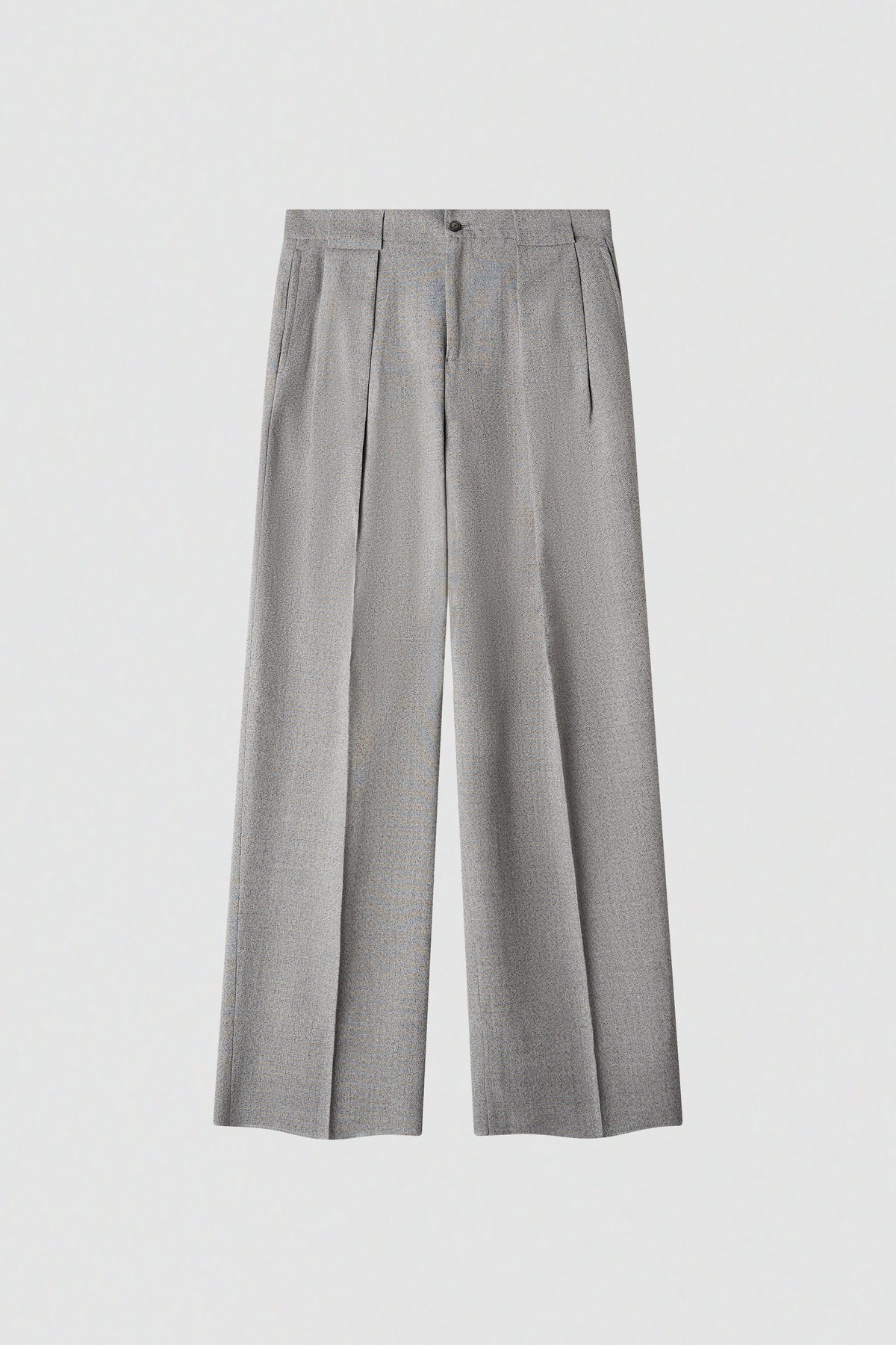 NOGE WIDE-LEG RELAXED TROUSERS - LIGHT GREY