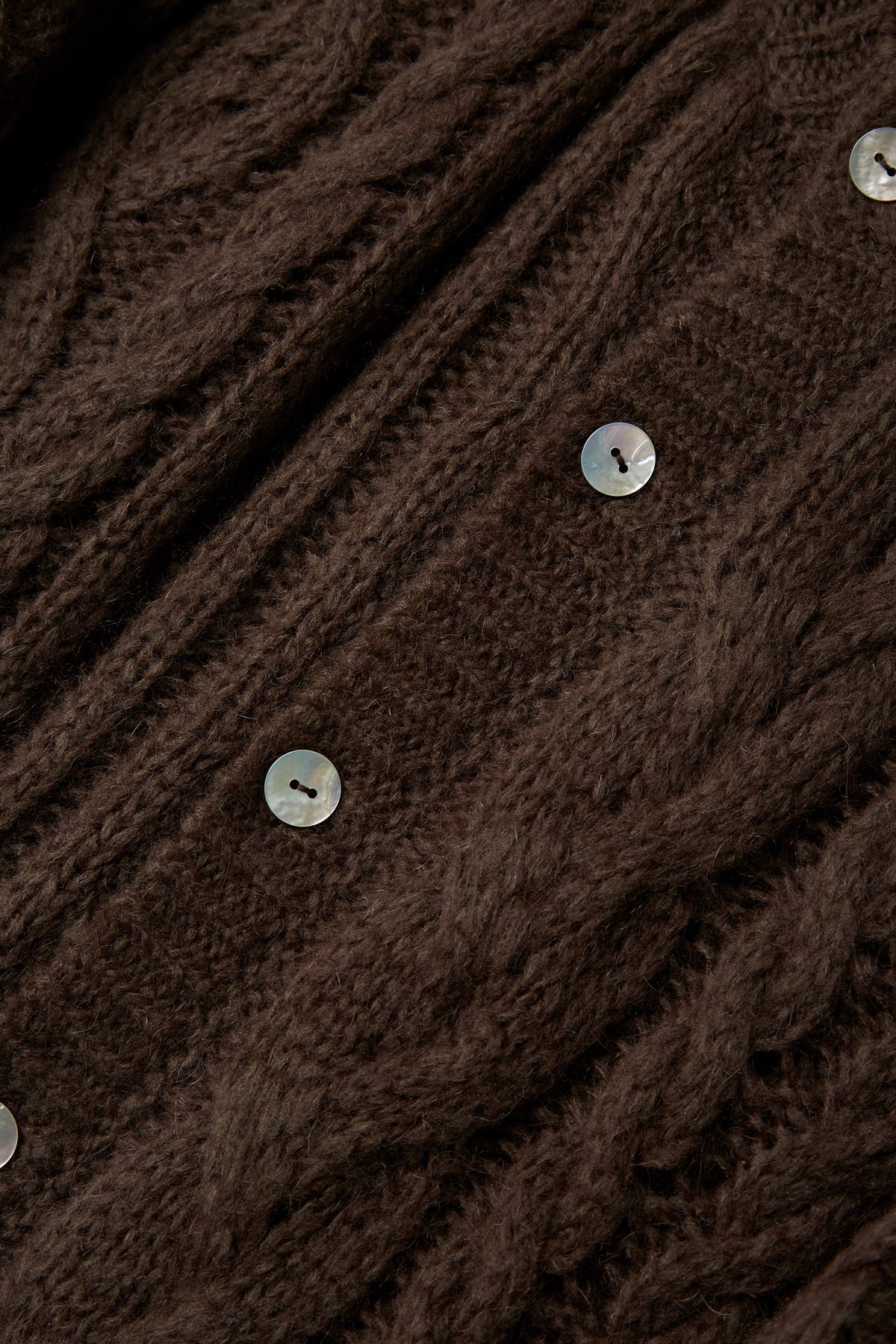 paura-Amar Round Neck Cardigan - Brown-16DP60100000016