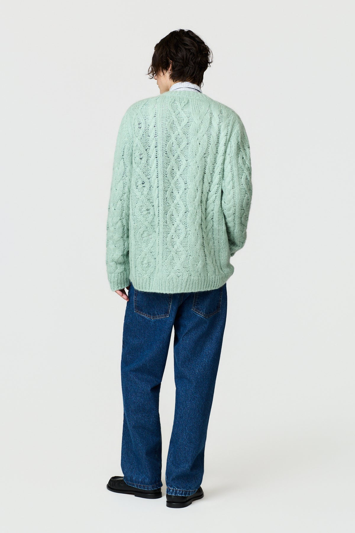 paura-Amar Round Neck Cardigan - Mint-16DP60100000049