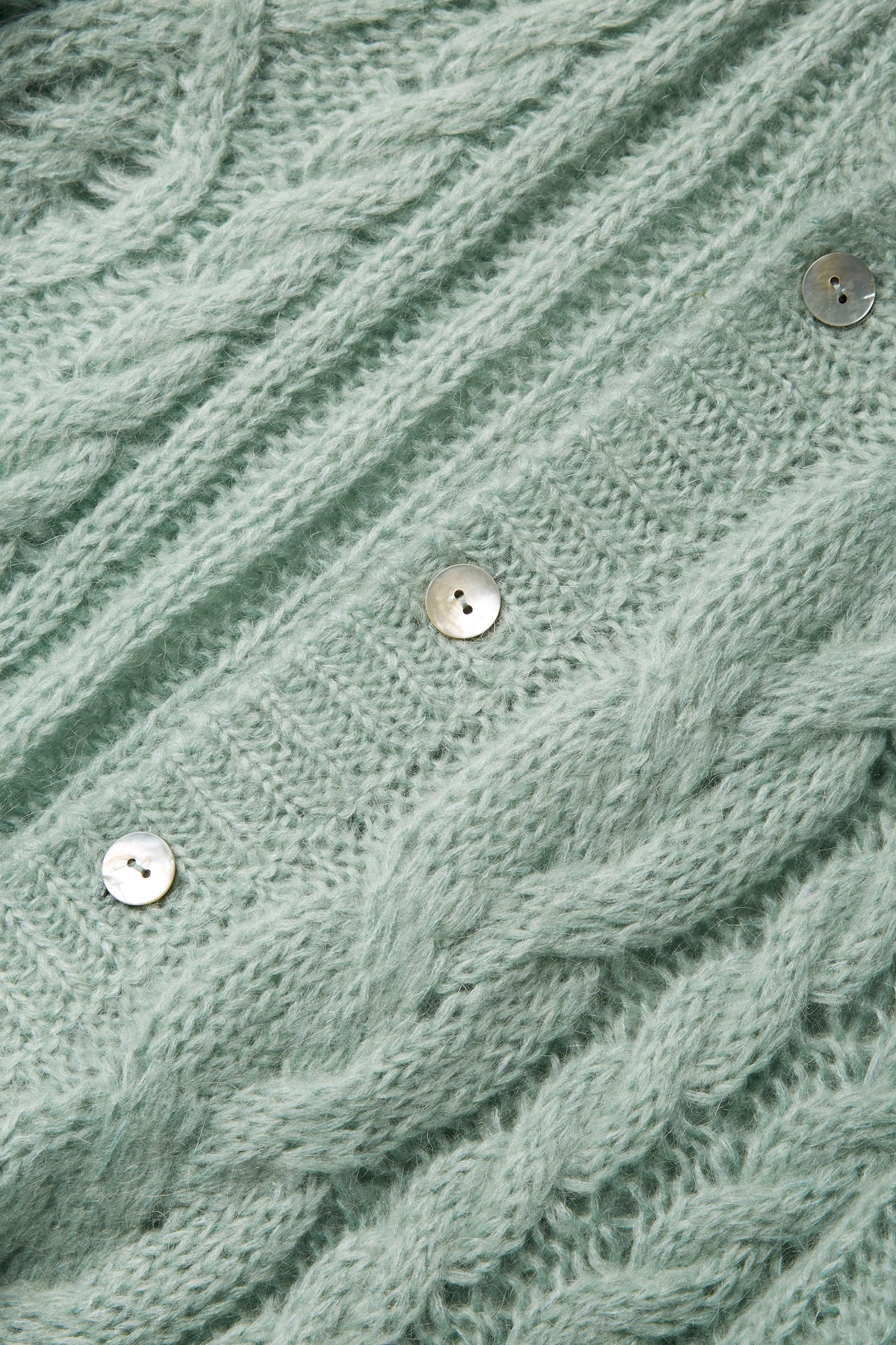 paura-Amar Round Neck Cardigan - Mint-16DP60100000049