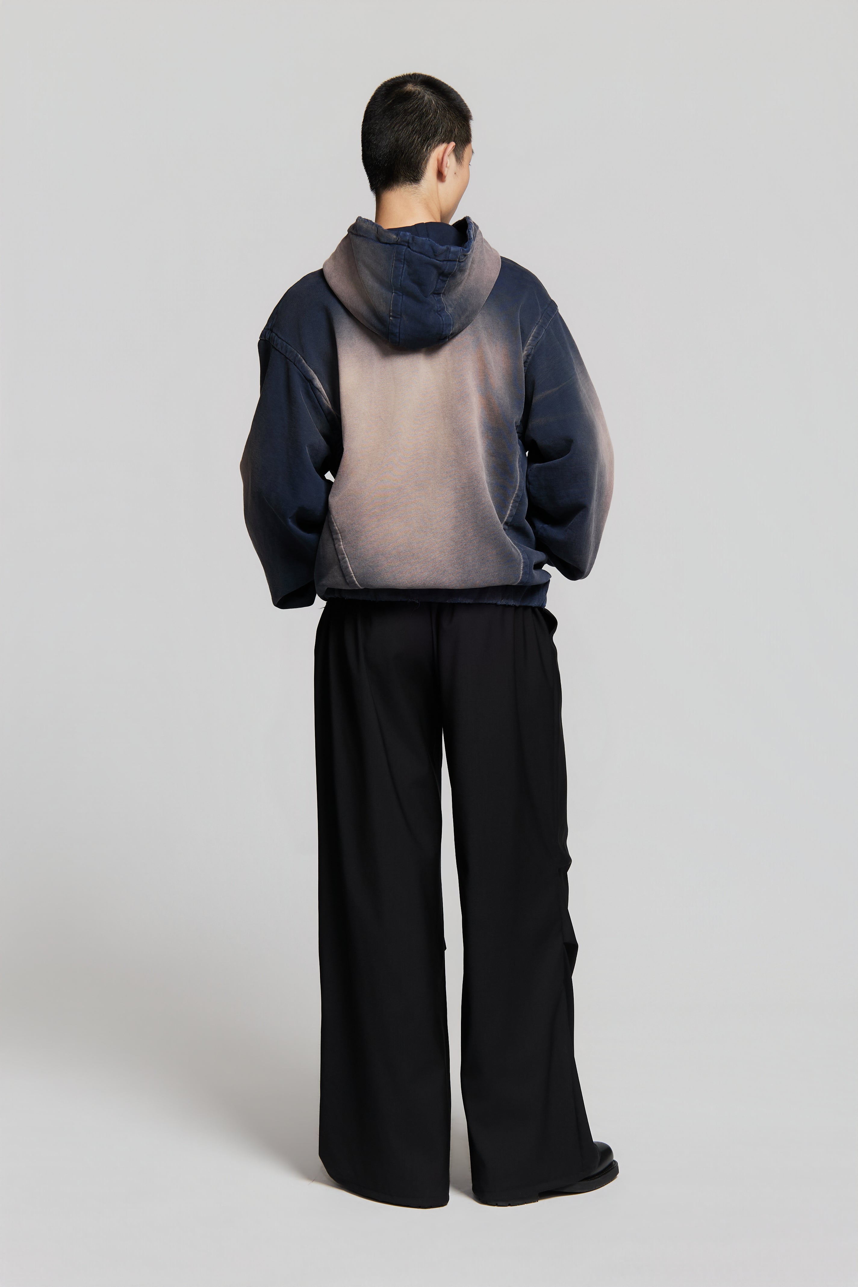 paura-Assenzio "Dbatgd" Oversized Hoodie Dark Blue-15DP30040000031