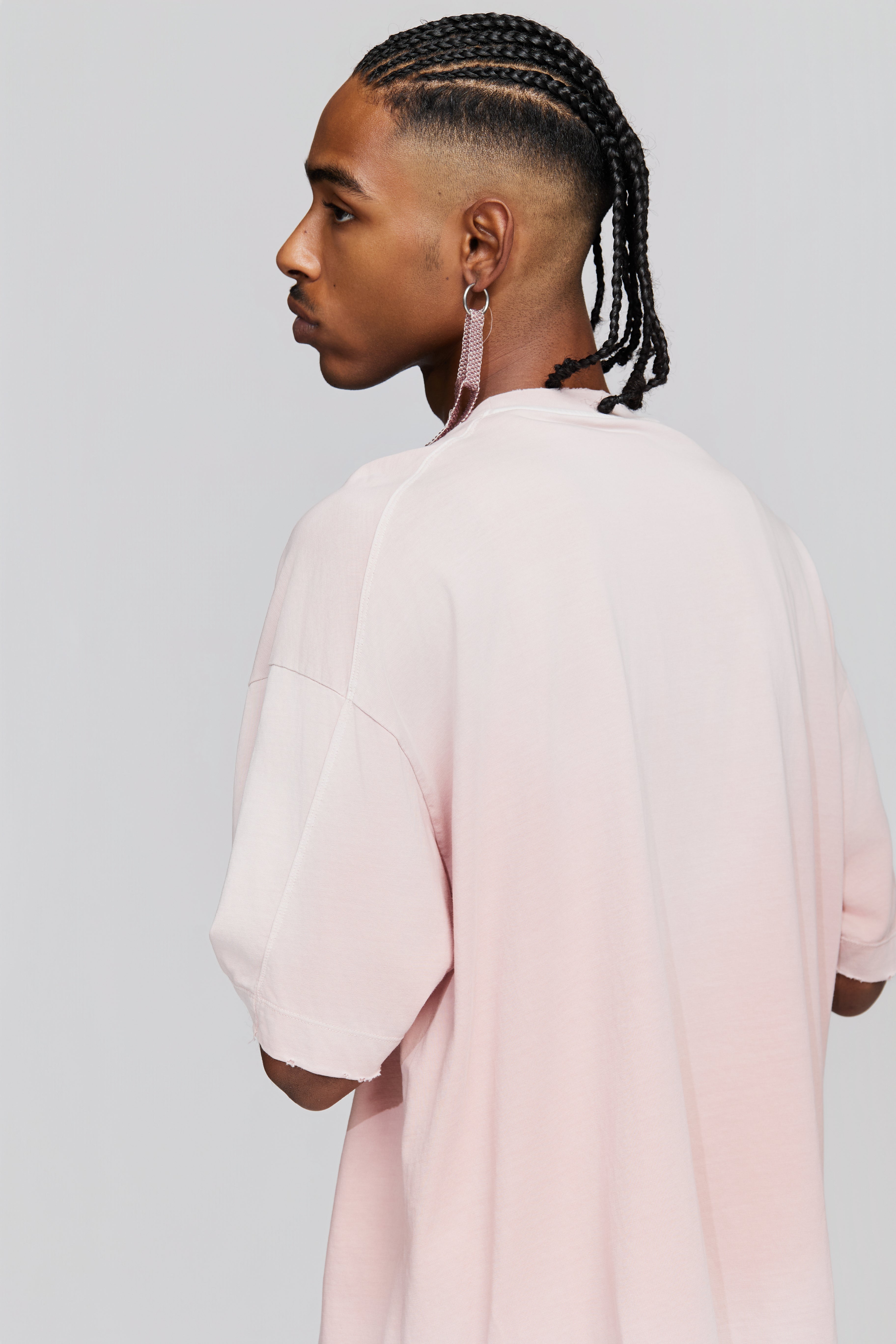 paura-Aura Oversized T-Shirt Powder Pink-15DP10020000018