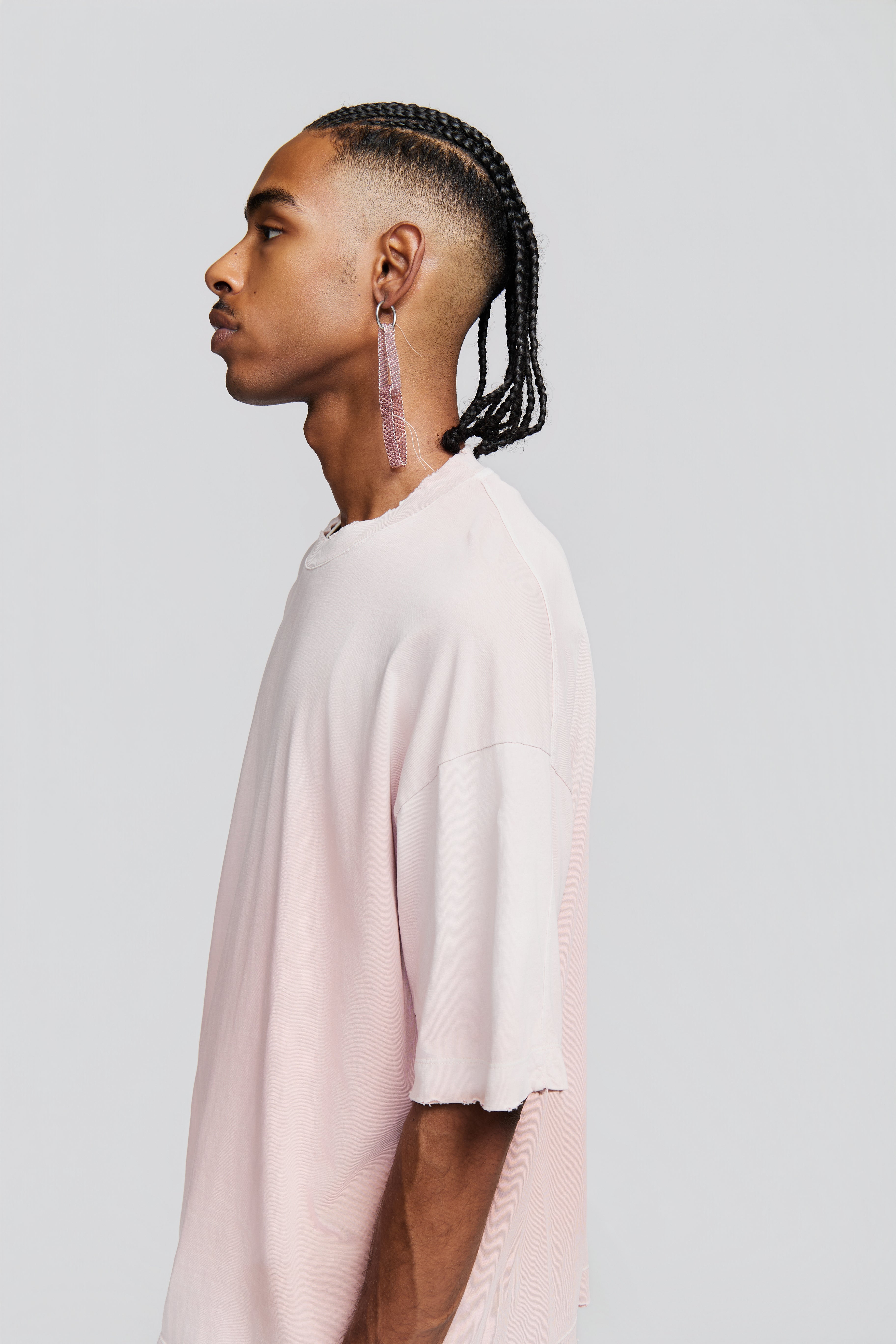 paura-Aura Oversized T-Shirt Powder Pink-15DP10020000018