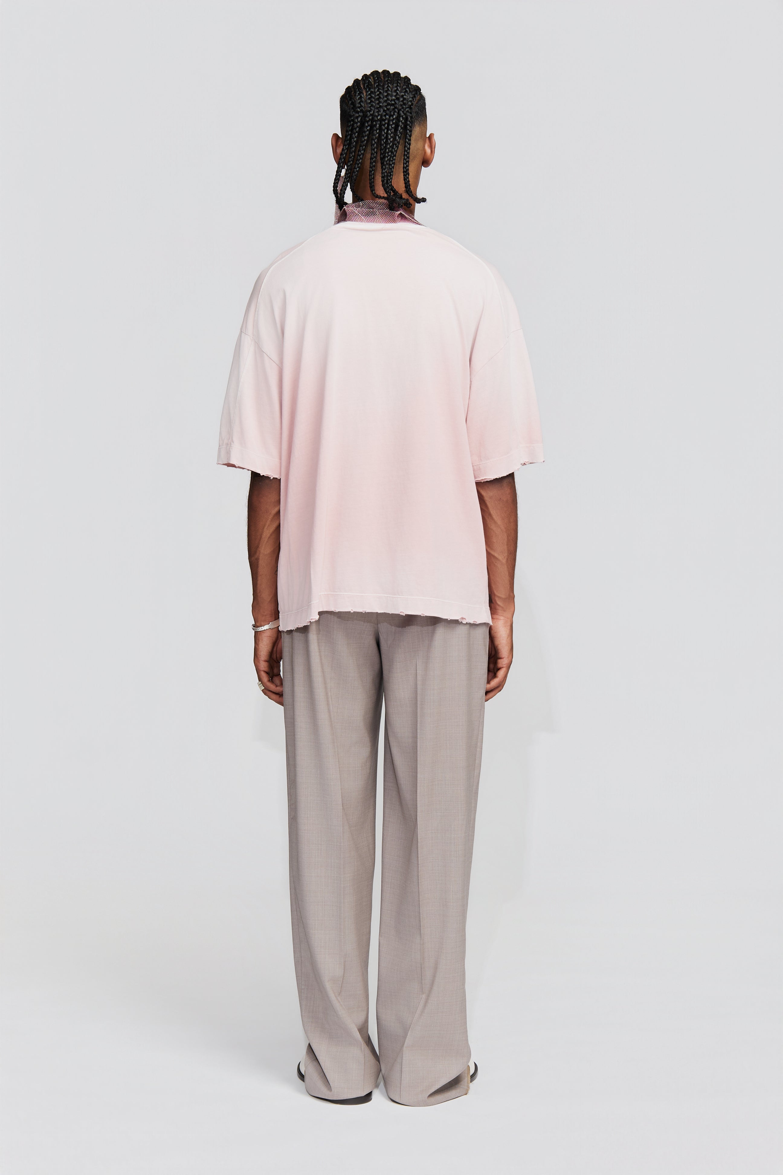 paura-Aura Oversized T-Shirt Powder Pink-15DP10020000018