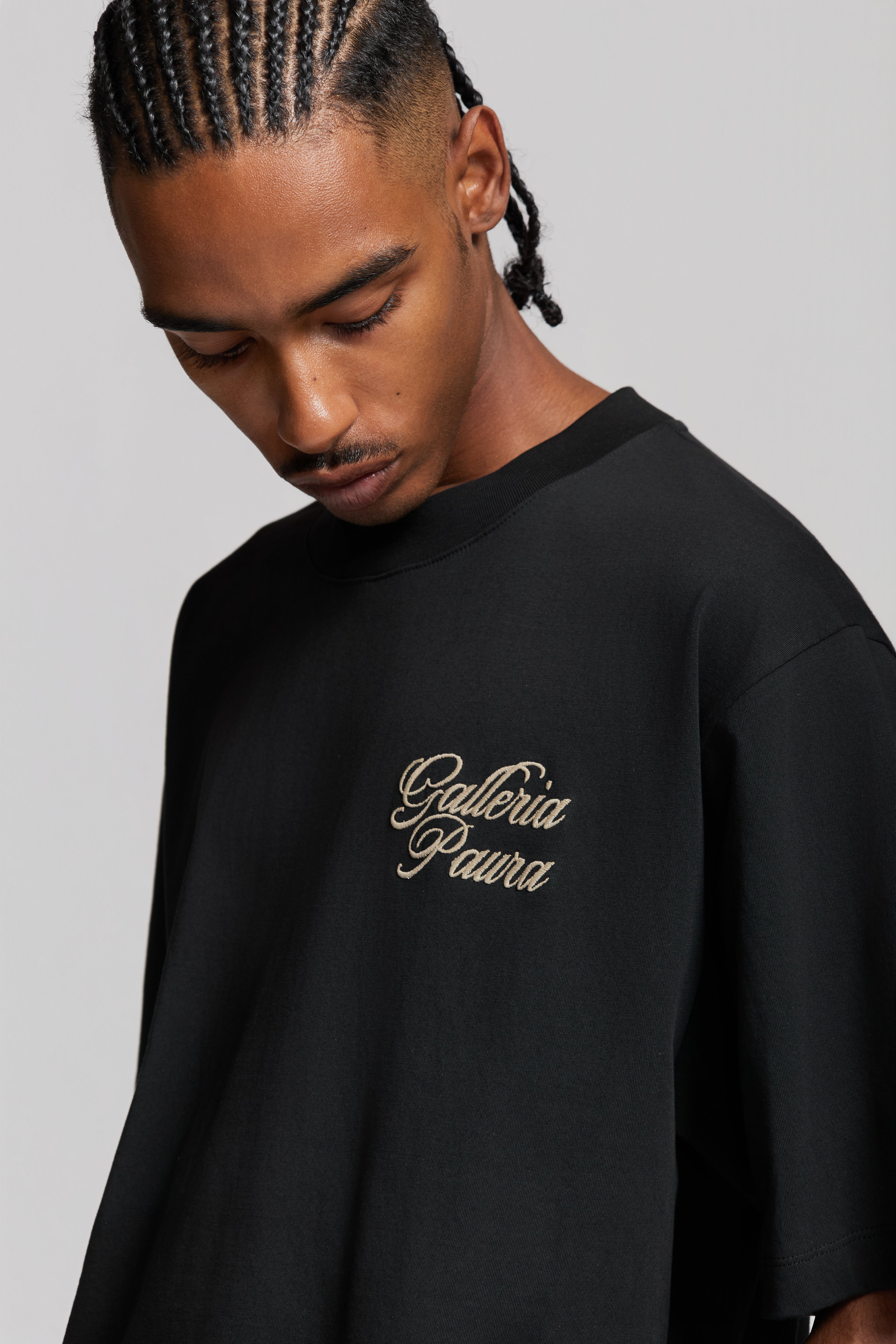 paura-Cleo Galleria Paura Corsivo T-Shirt Black-15DP10032030001