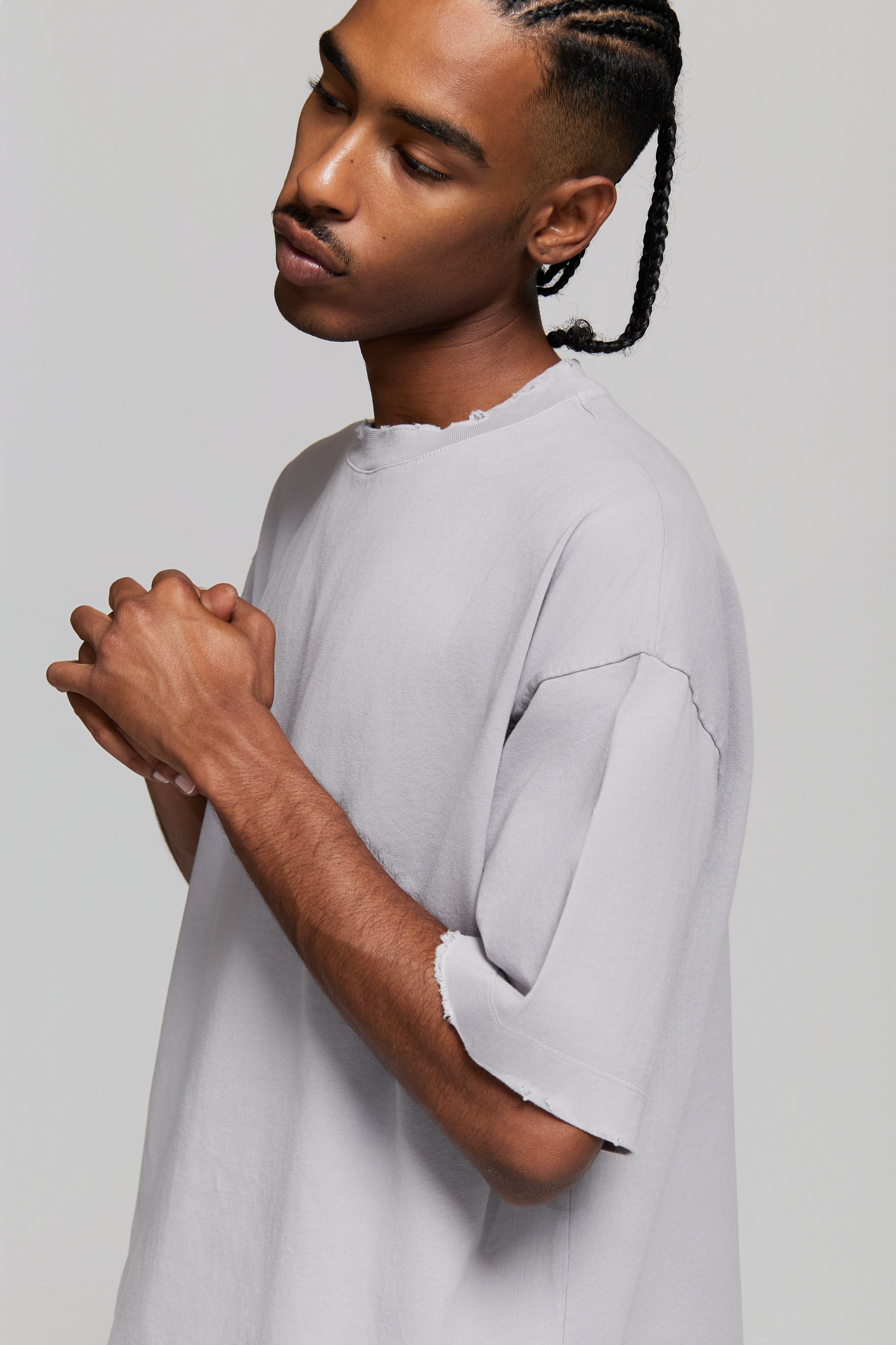 paura-Costa Oversized T-Shirt Lilac-15DP10020000003