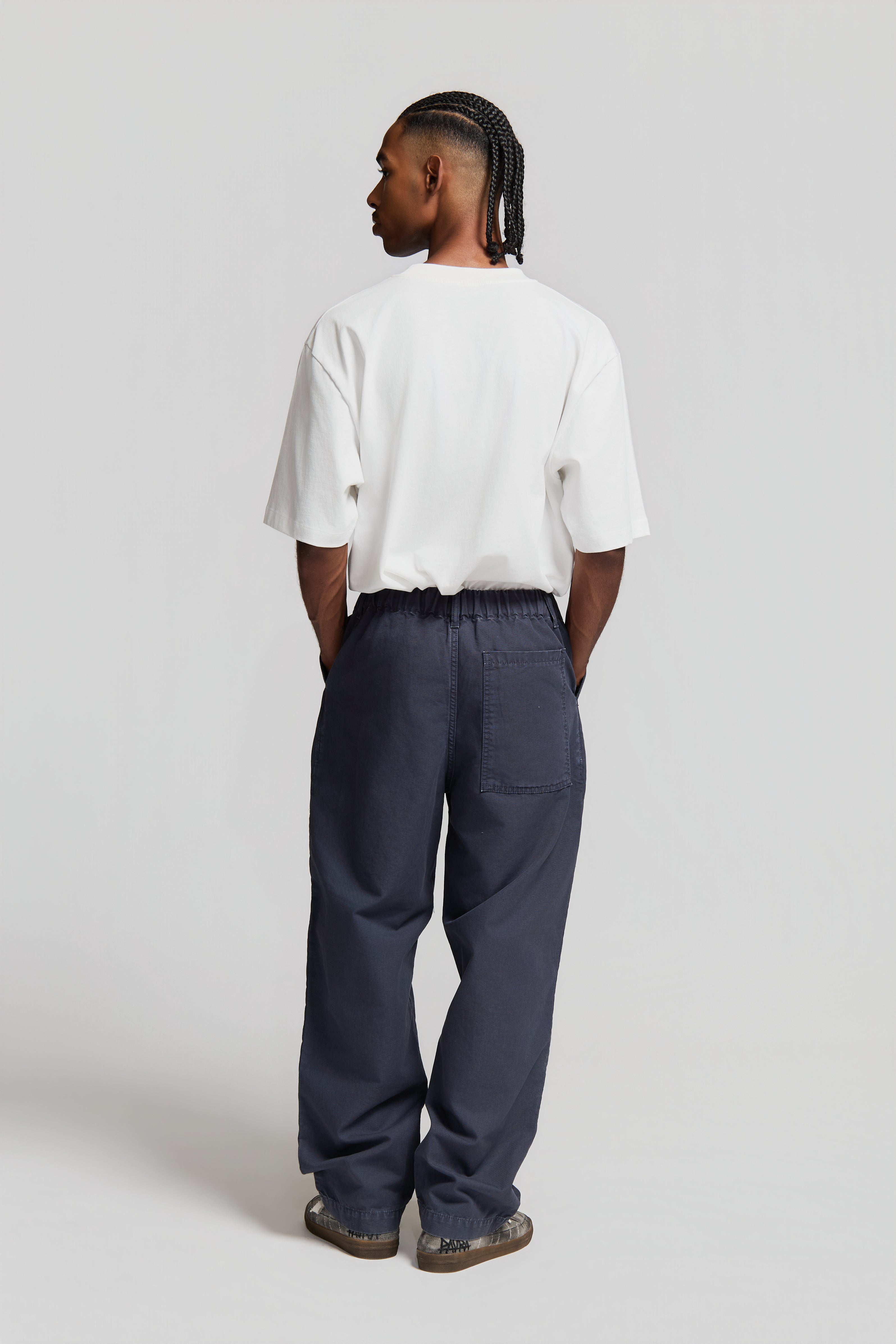paura-Diogene Workwear Pants Midnight Blue-15DP40090000013