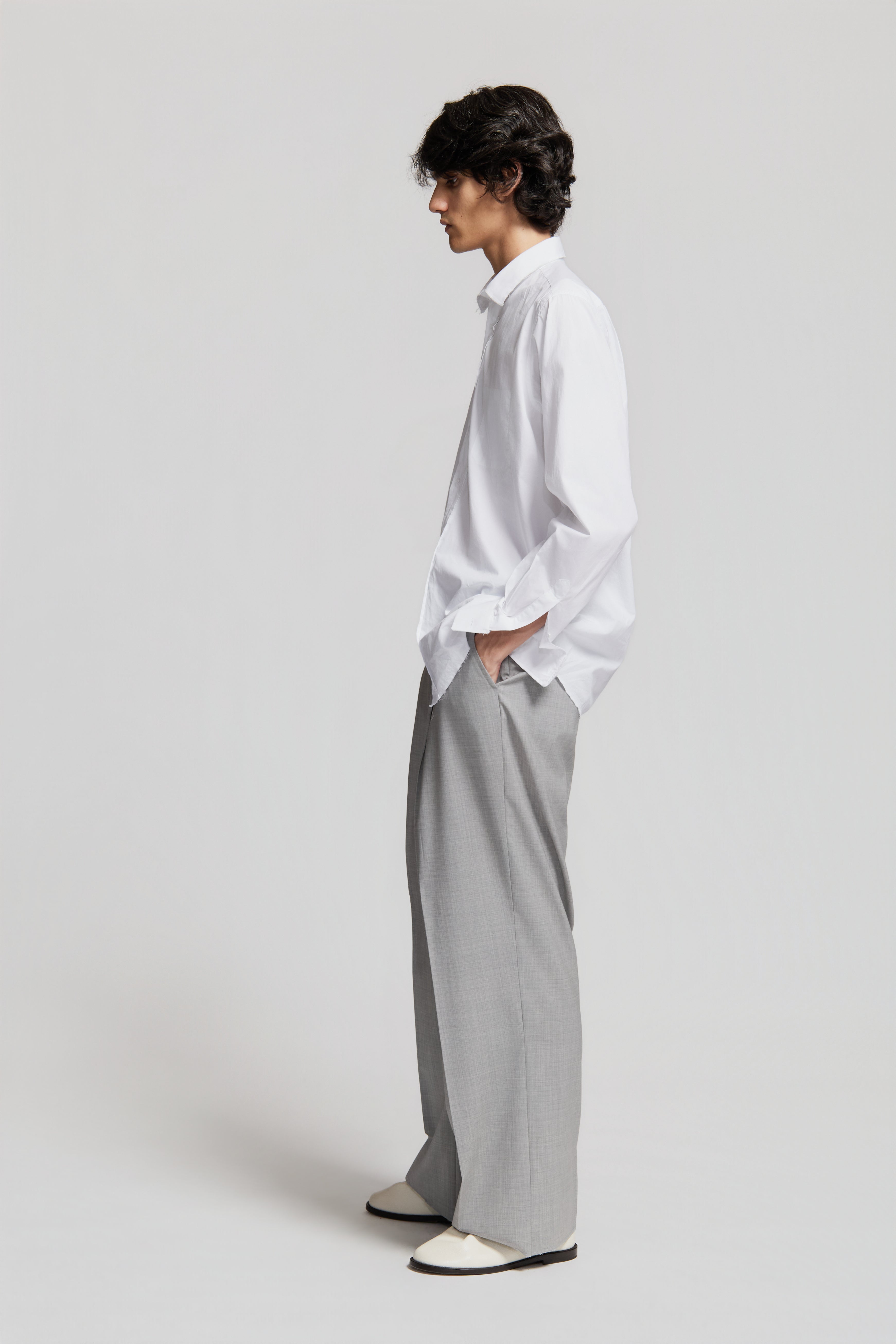 paura-Egon Classic Pants Pearl Grey-15DP40040000004