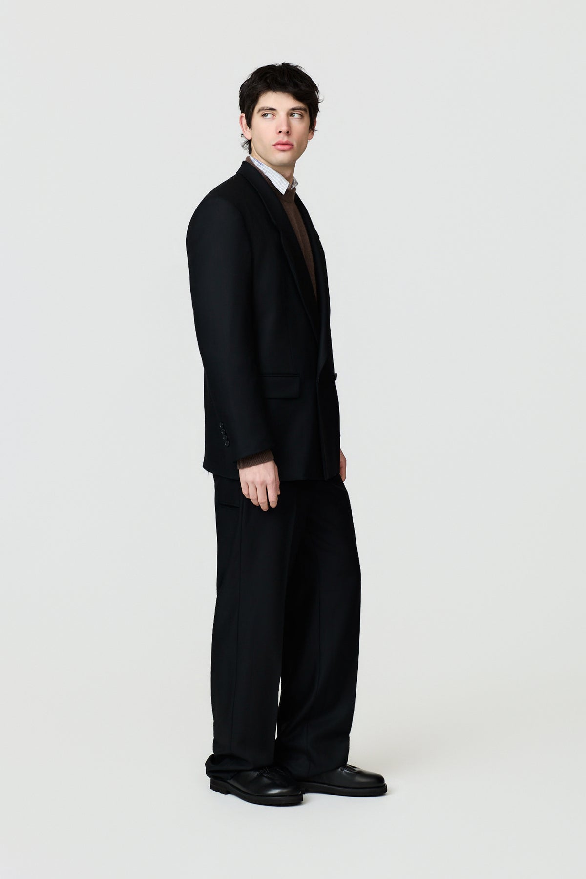 paura-Elio Oversized Double-Breasted Jacket - Black-15DP50030000001