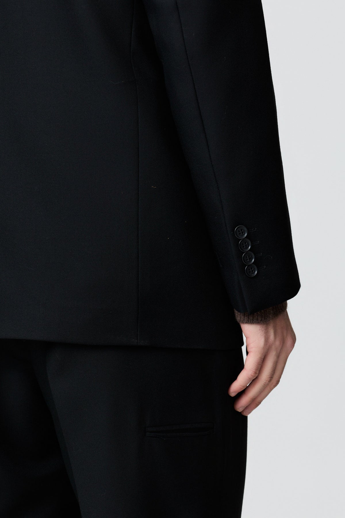 paura-Elio Oversized Double-Breasted Jacket - Black-15DP50030000001