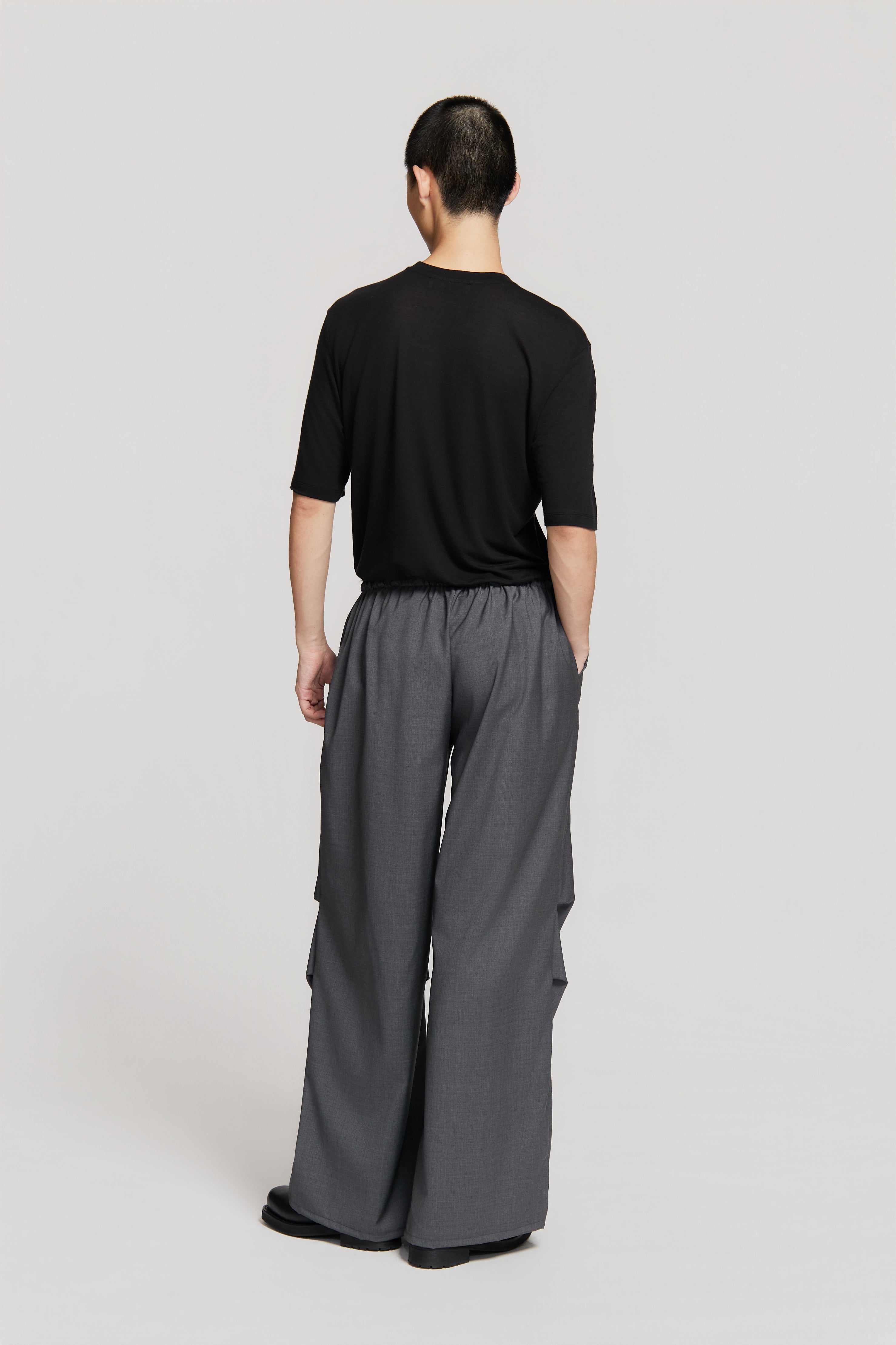 paura-Fan Oversized Pants Medium Grey-15DP40140000002