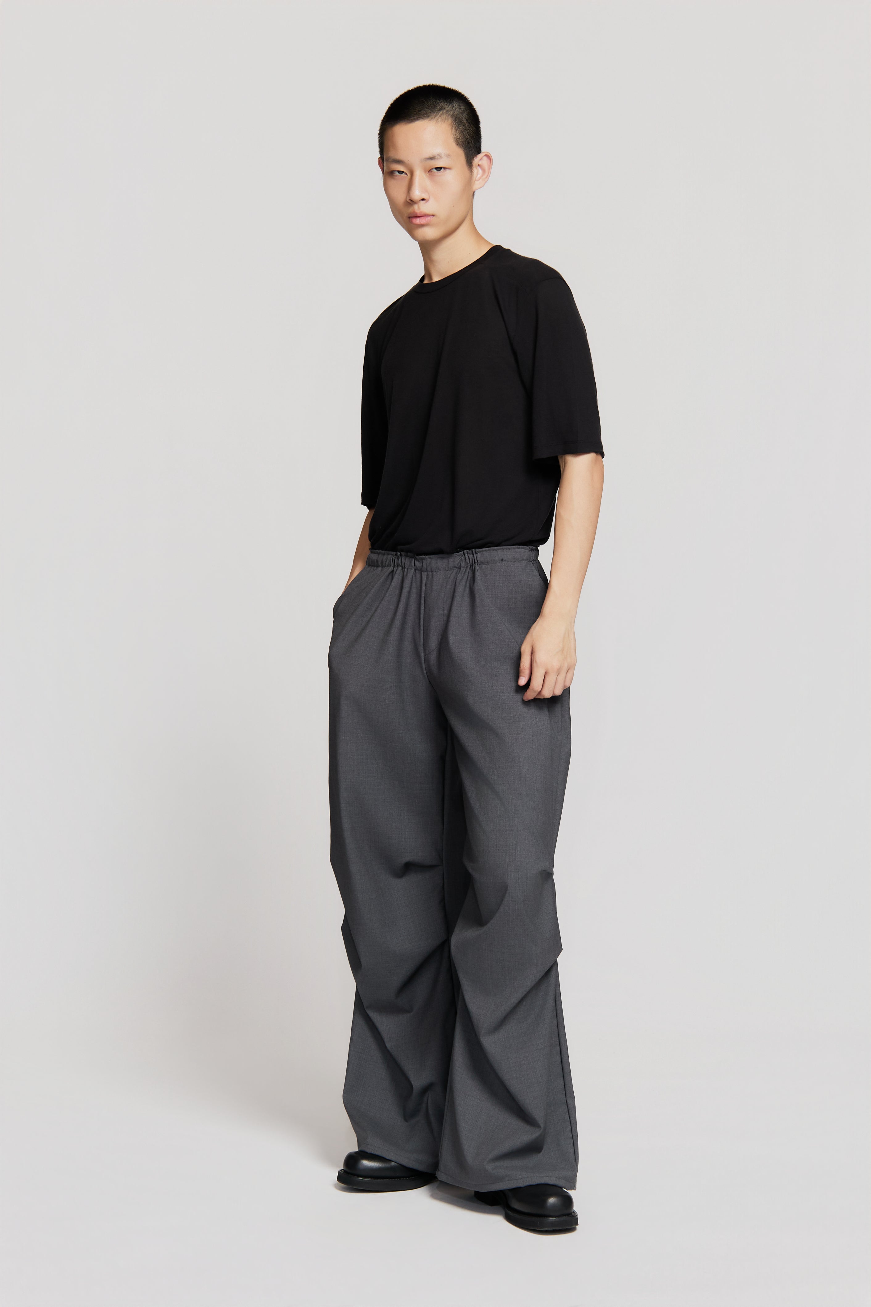 paura-Fan Oversized Pants Medium Grey-15DP40140000002