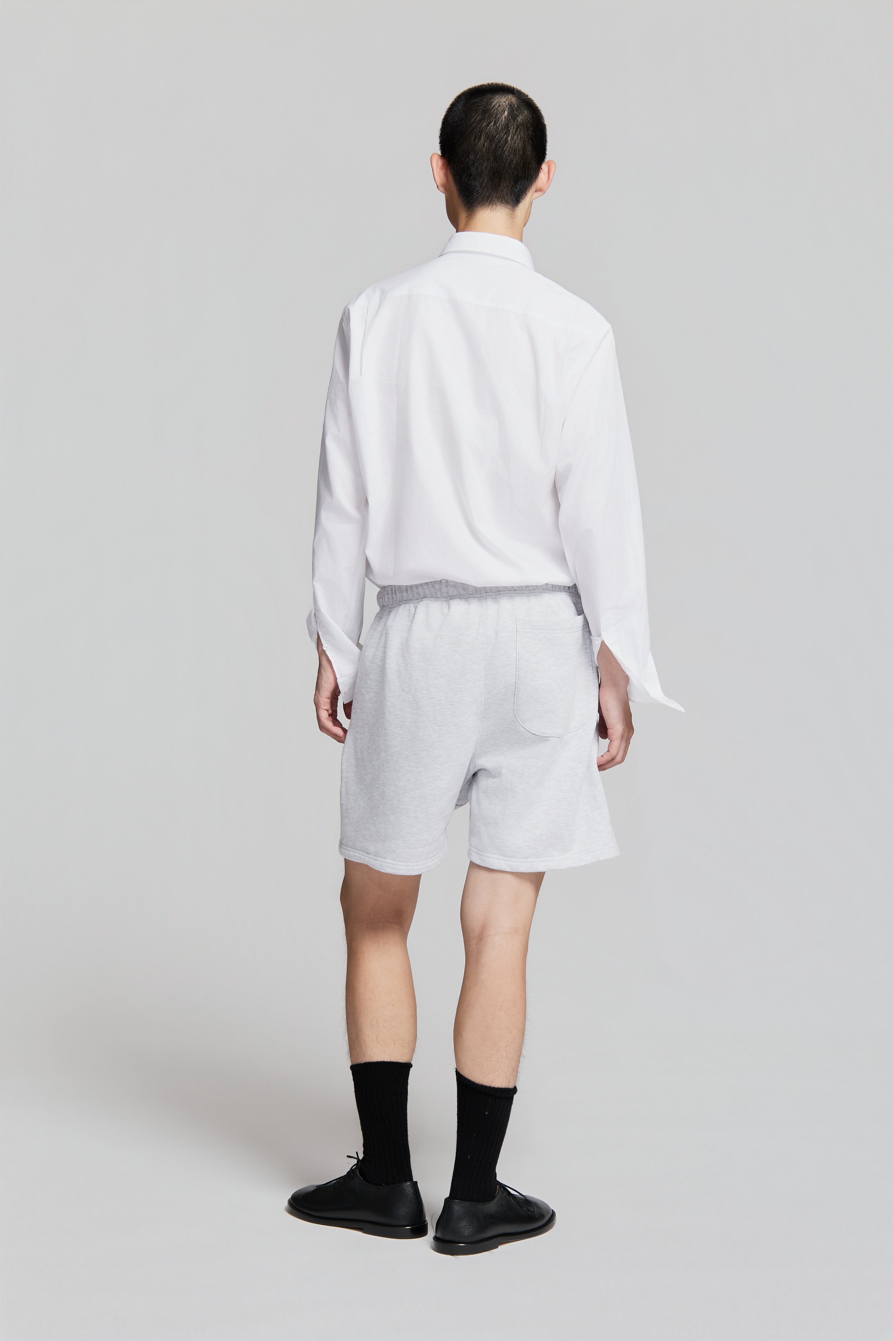 paura-Filippo Galleria Paura Shorts Grey Melange-15DP40180000024