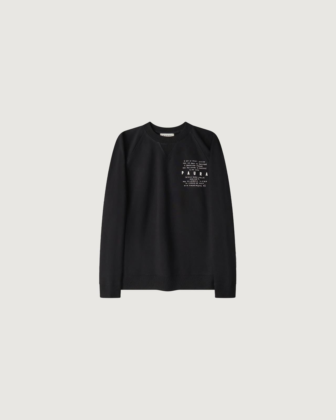 paura-Francesco Crewneck Sweatshirt Black-