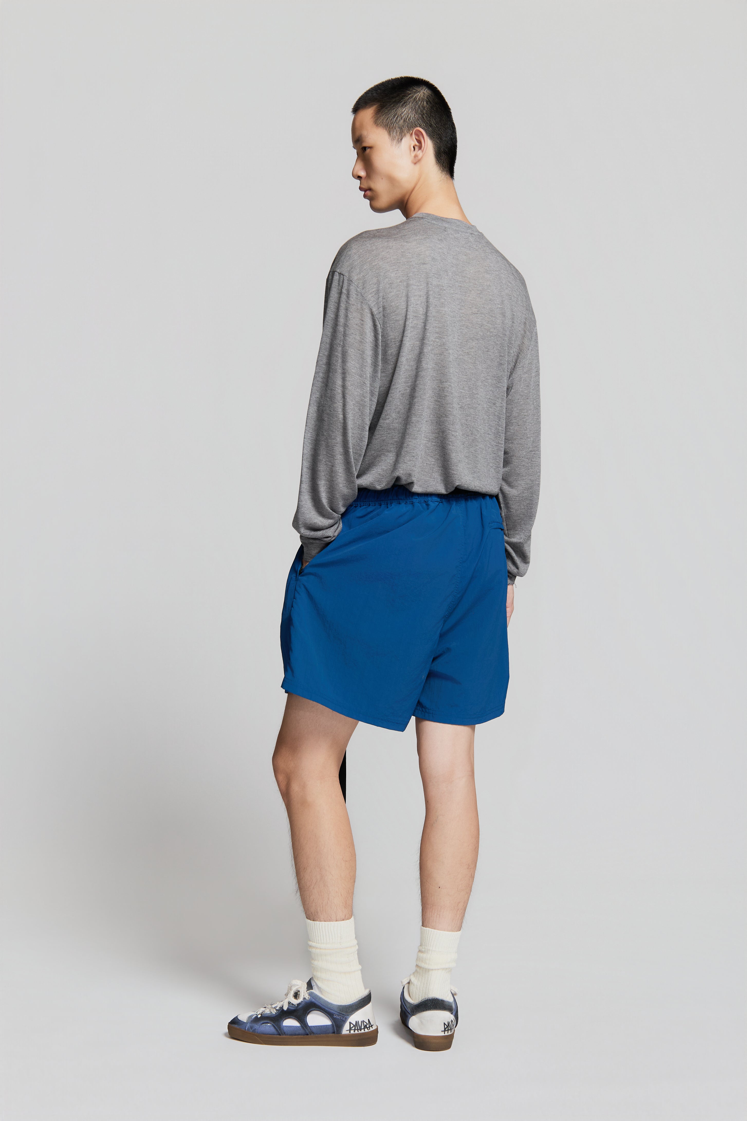 paura-Harlem Shorts Steel Blue-15DP40160000008
