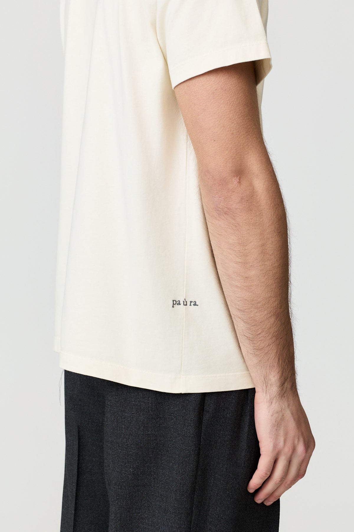 paura-Kansas Regular Tee - Milk-16DP10052040067