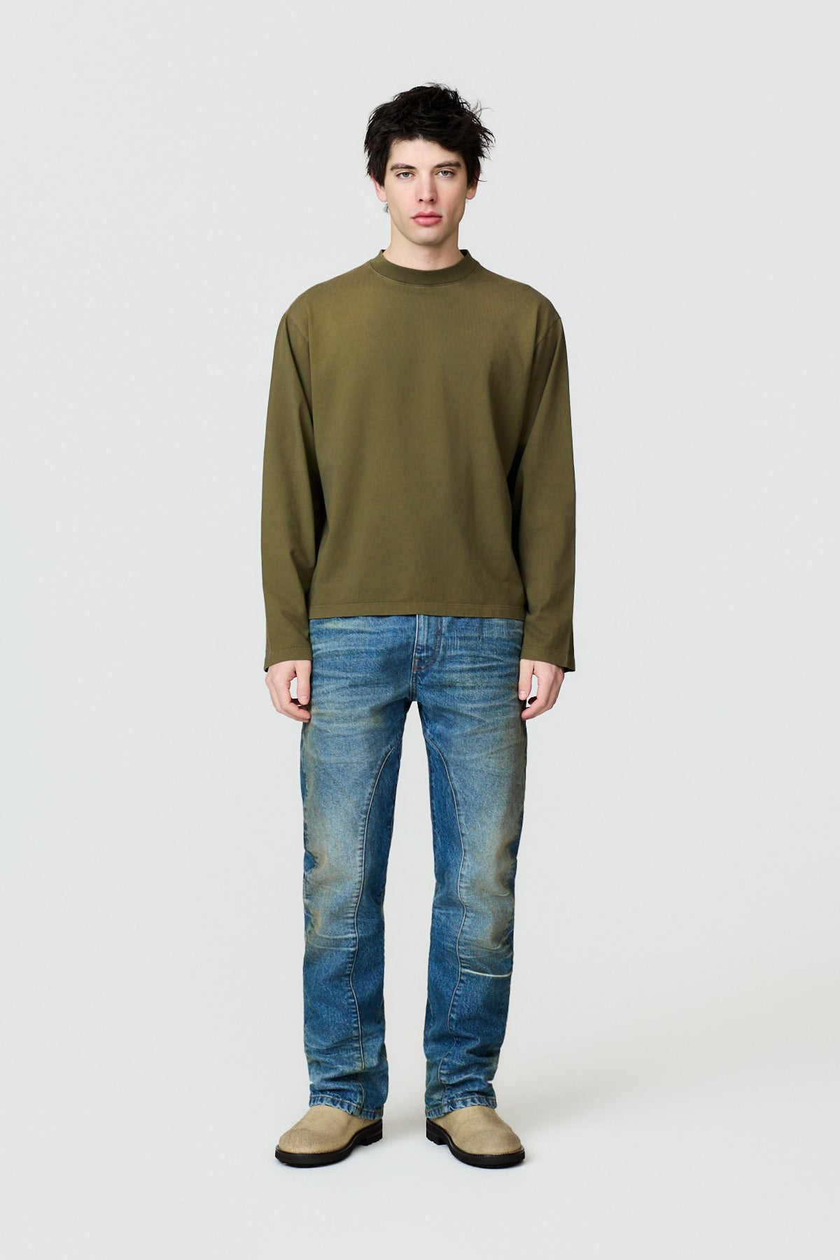 paura-Manuelito Long Sleeve - Military Green-16DP10062040068