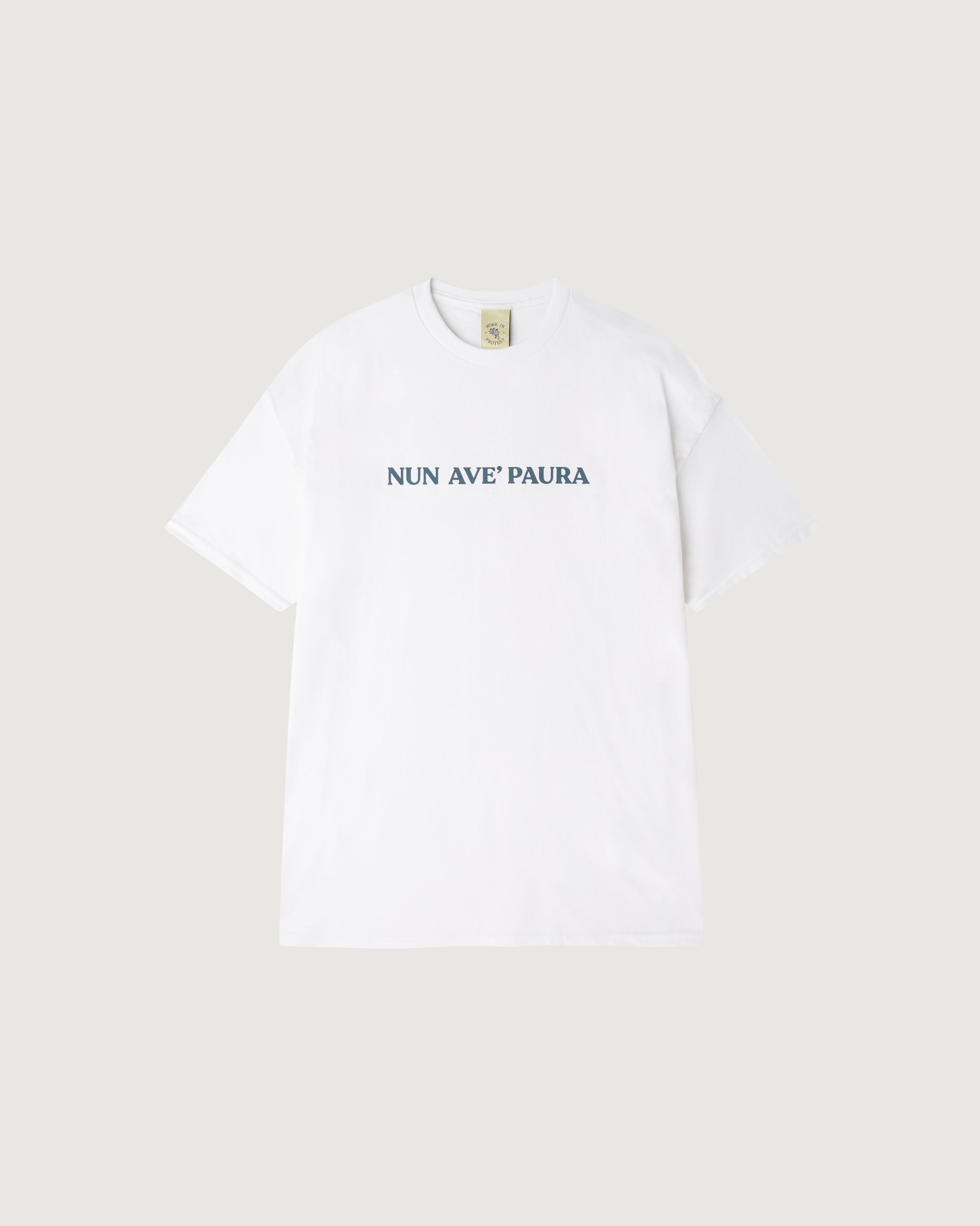 paura-Nun Ave' Paura Regular Tee - White-