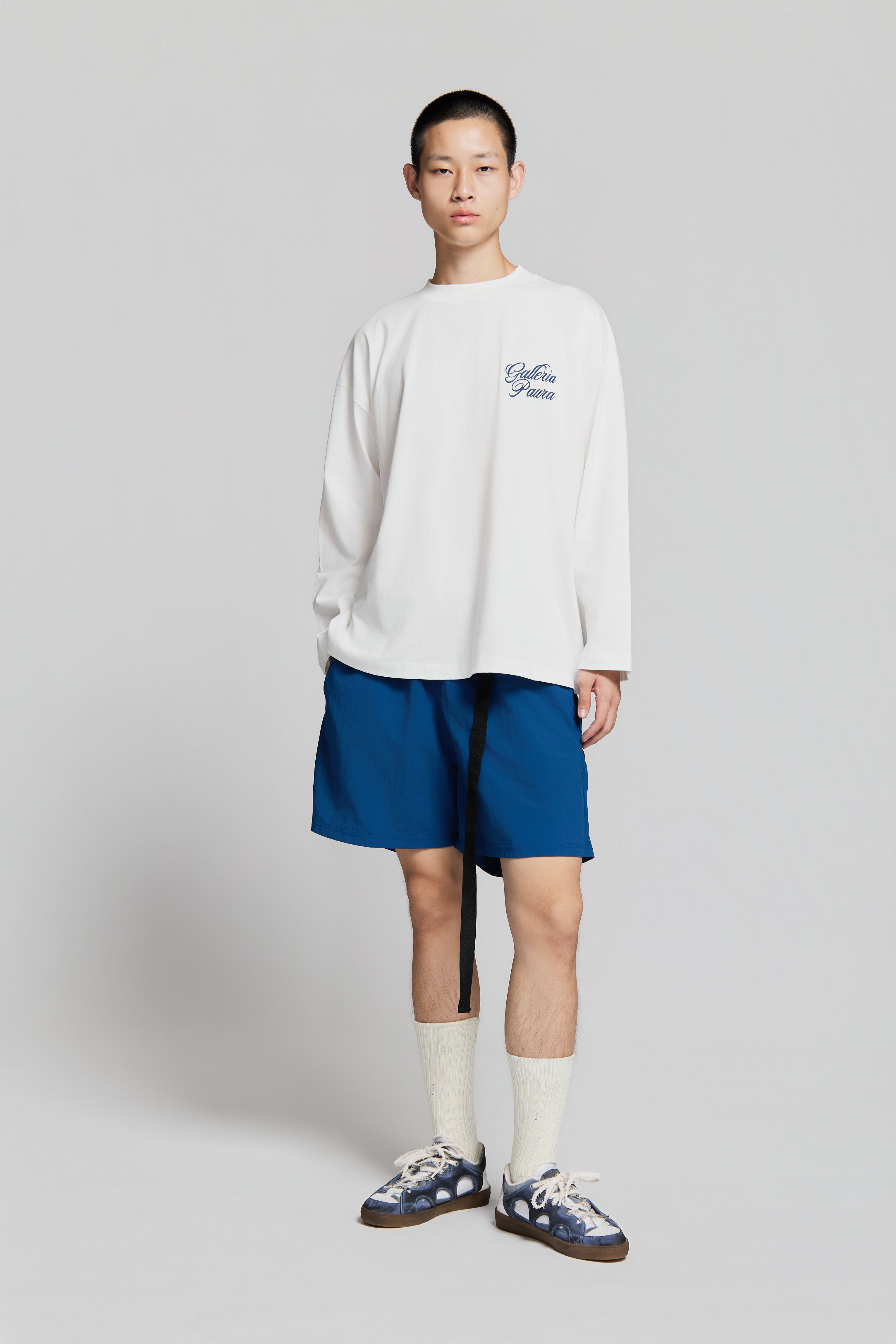 paura-Ollie Galleria Paura Longsleeve Corsivo Off White-15DP10042030020