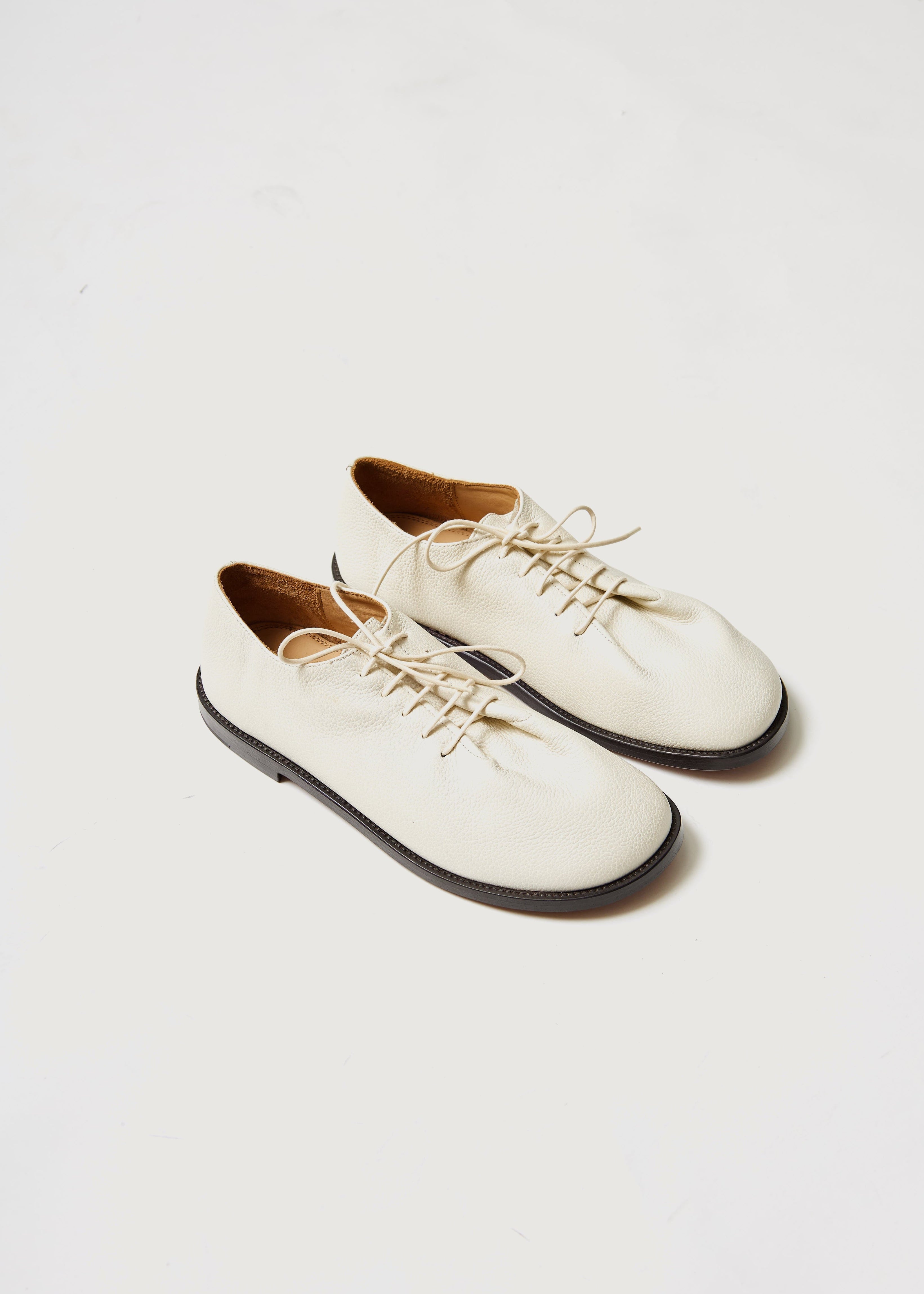 paura-Paride Lace-Up Shoes Off White-15DP90020000020