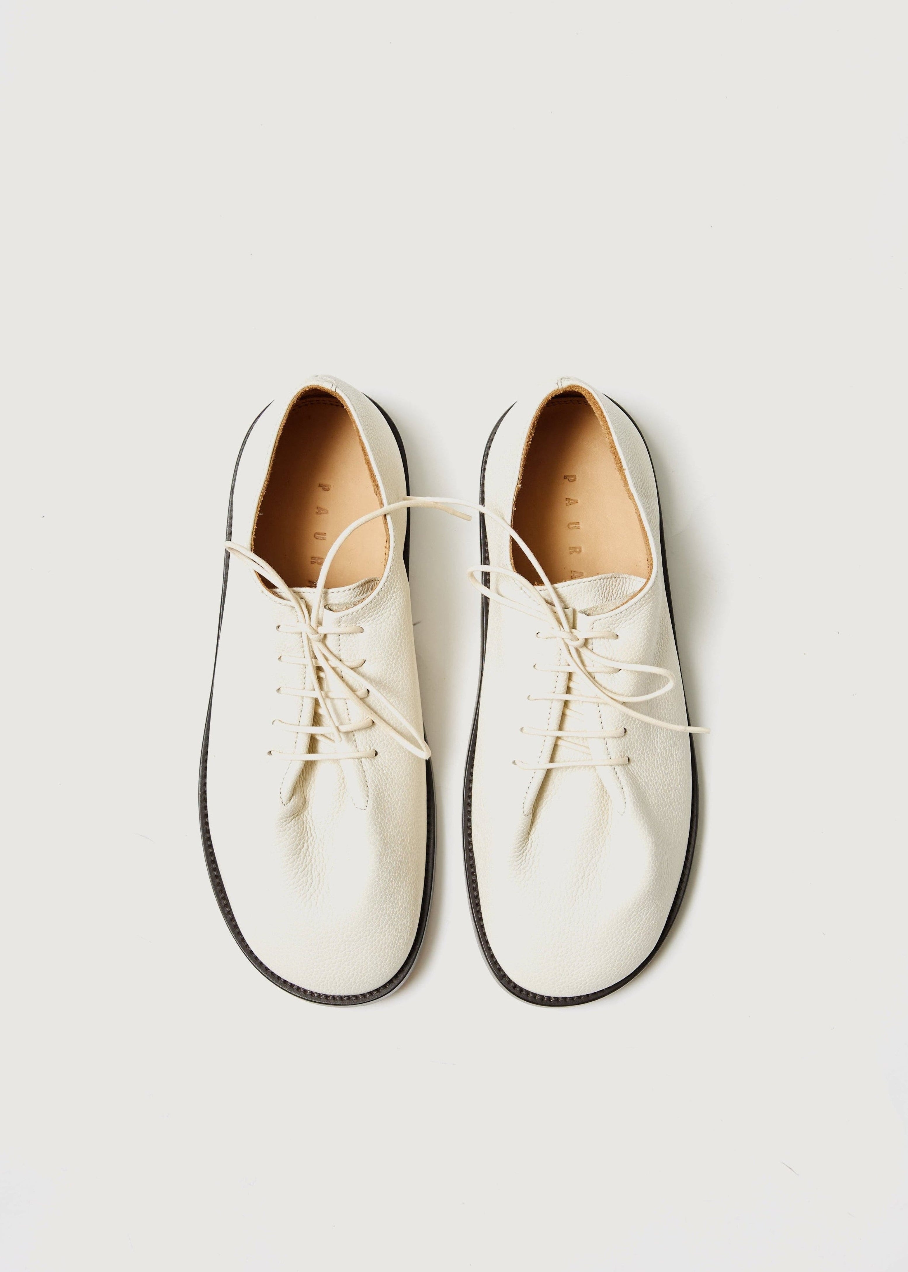 paura-Paride Lace-Up Shoes Off White-15DP90020000020