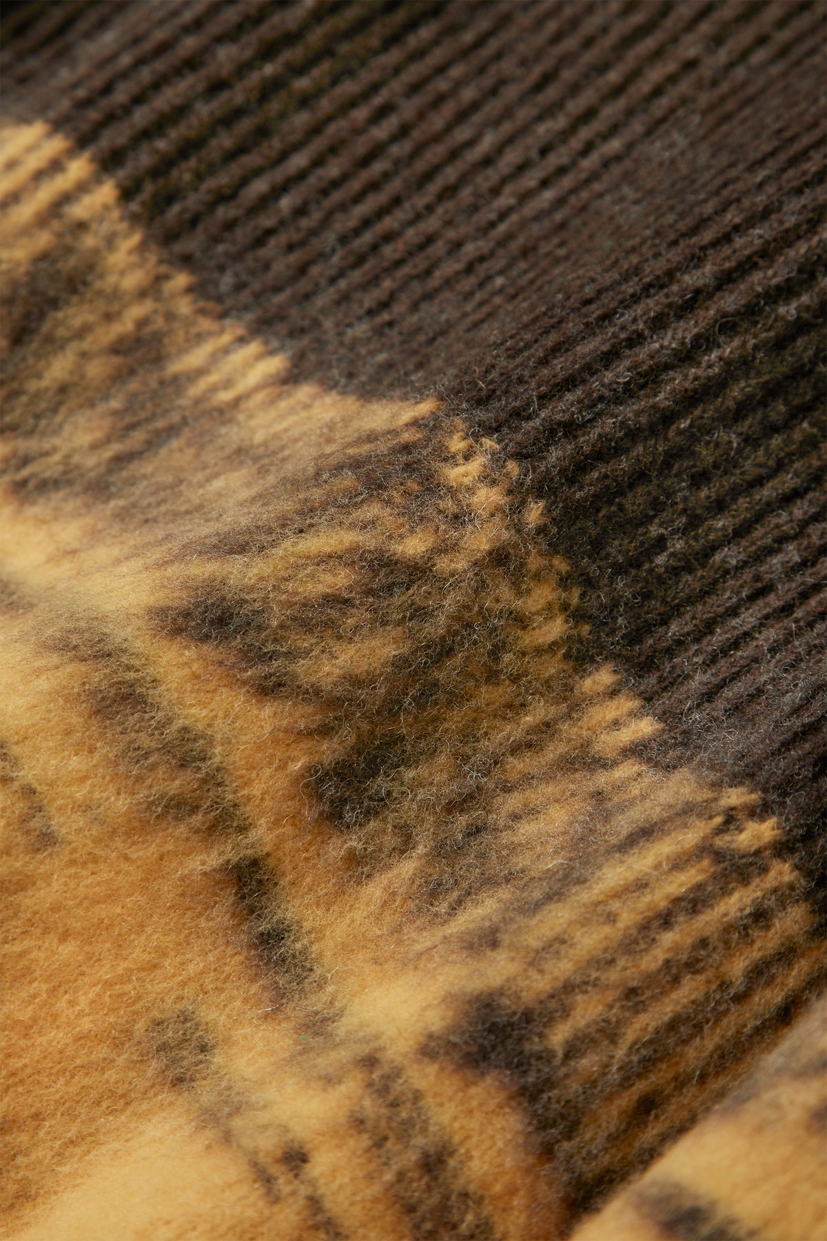 paura-Pegaso English Rib Crewneck - Brown/Yellow-16DP60070000016
