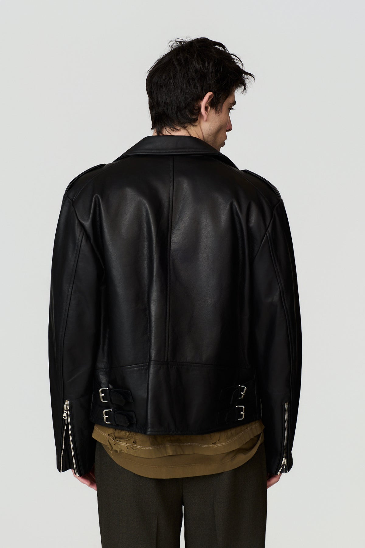 paura-Peter Leather Jacket - Black-16DP7012000001