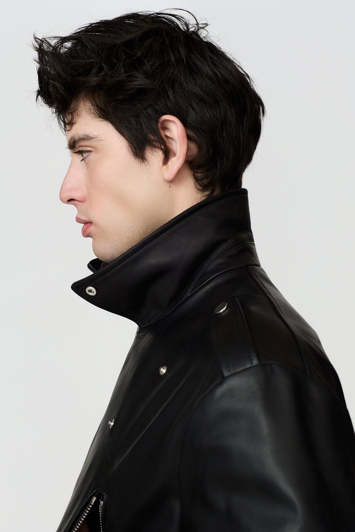 paura-Peter Leather Jacket - Black-16DP7012000001