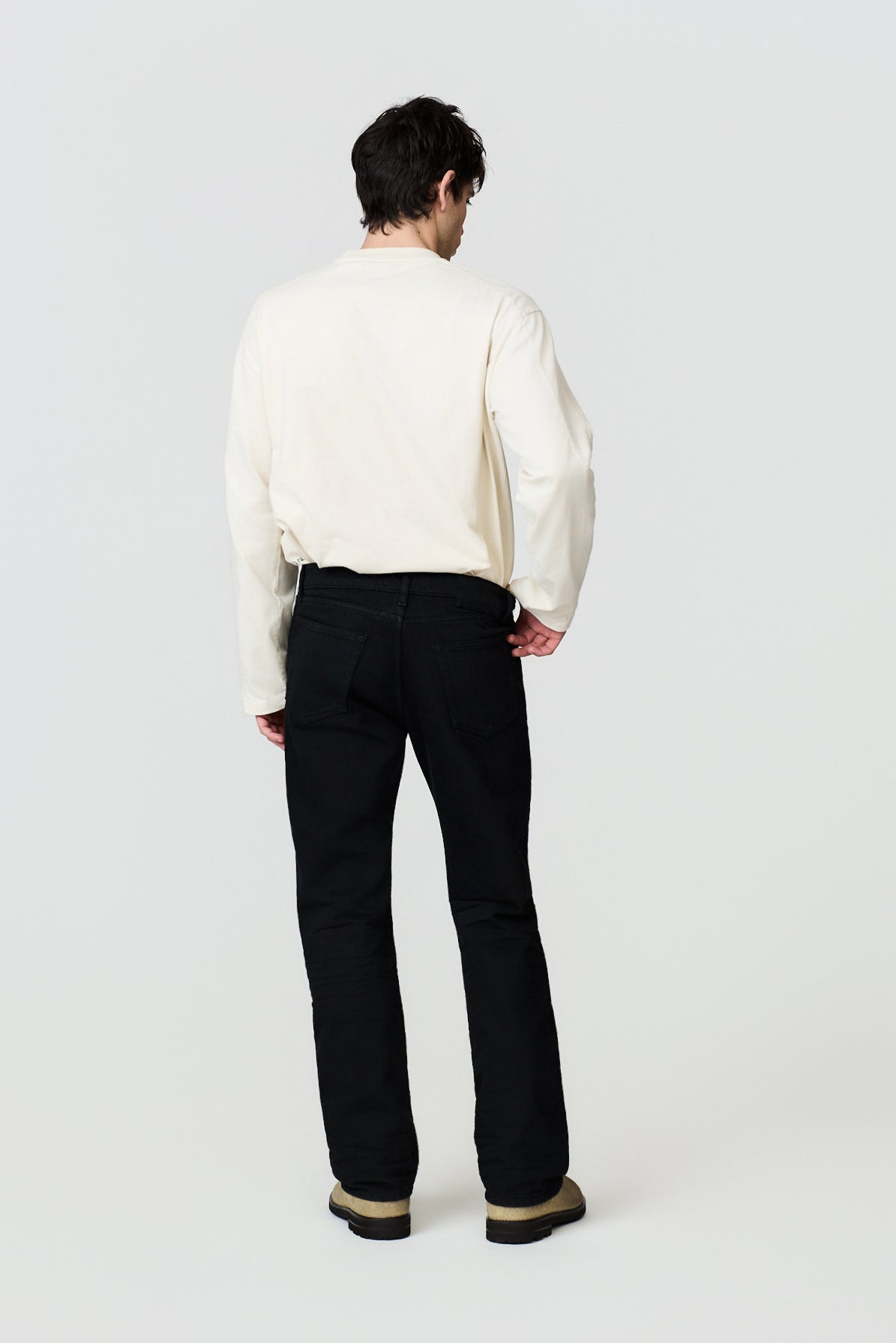 paura-Reference Flare 5-Pocket Jeans - Black-16DP40220000001