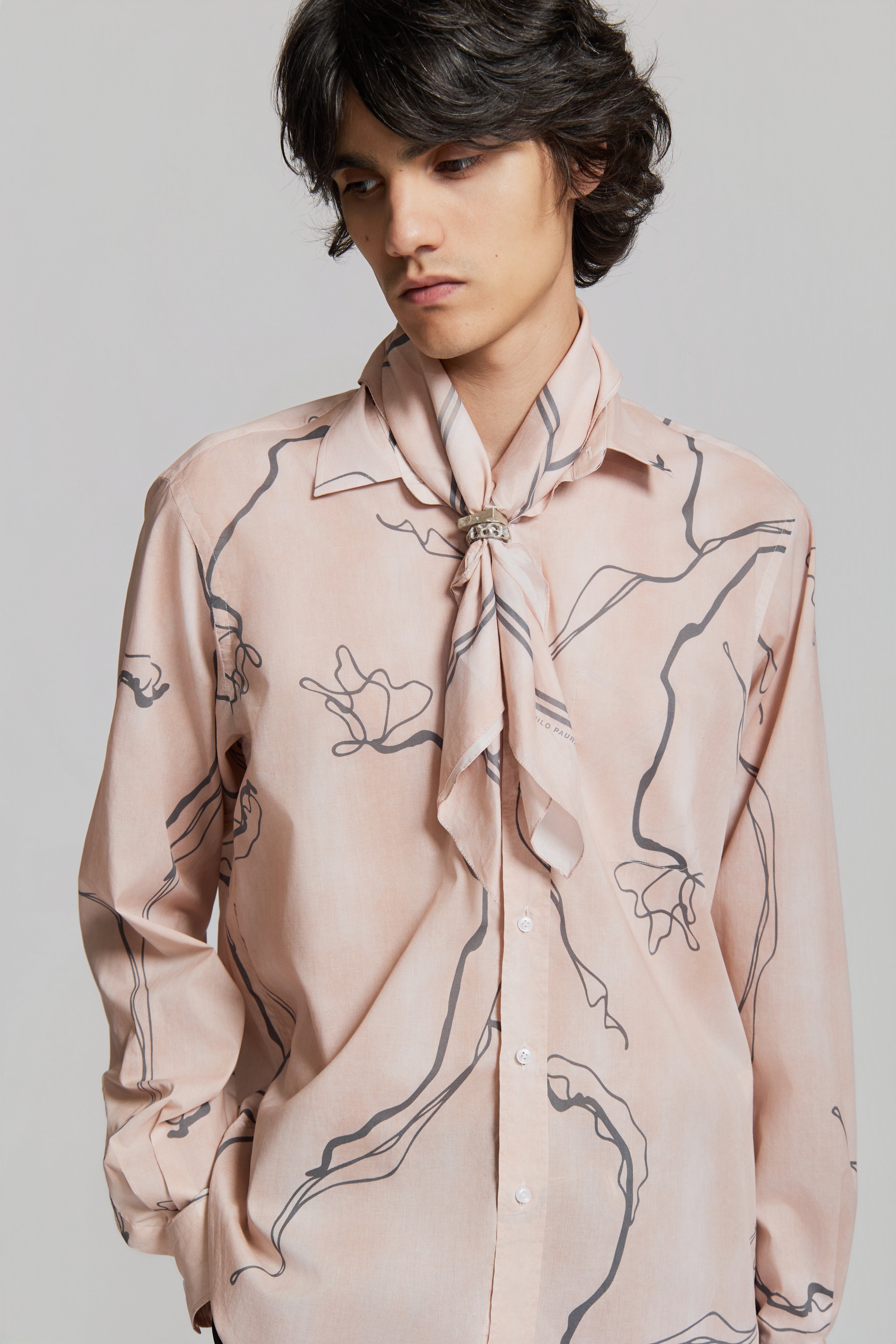 paura-Riot Foulard Pink/Grey-