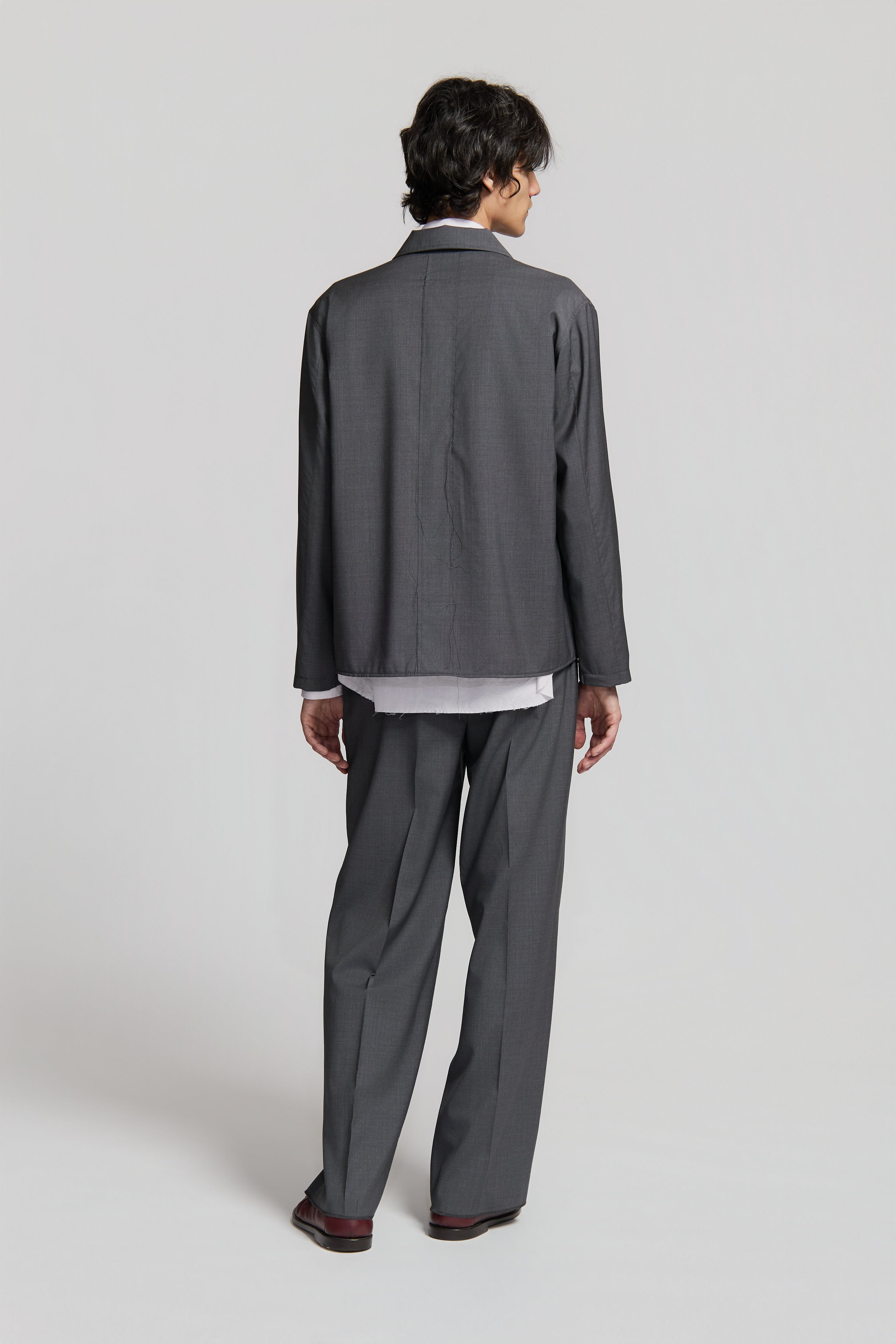 paura-Shin Full Zip Shirt Medium Grey-15DP20010000002