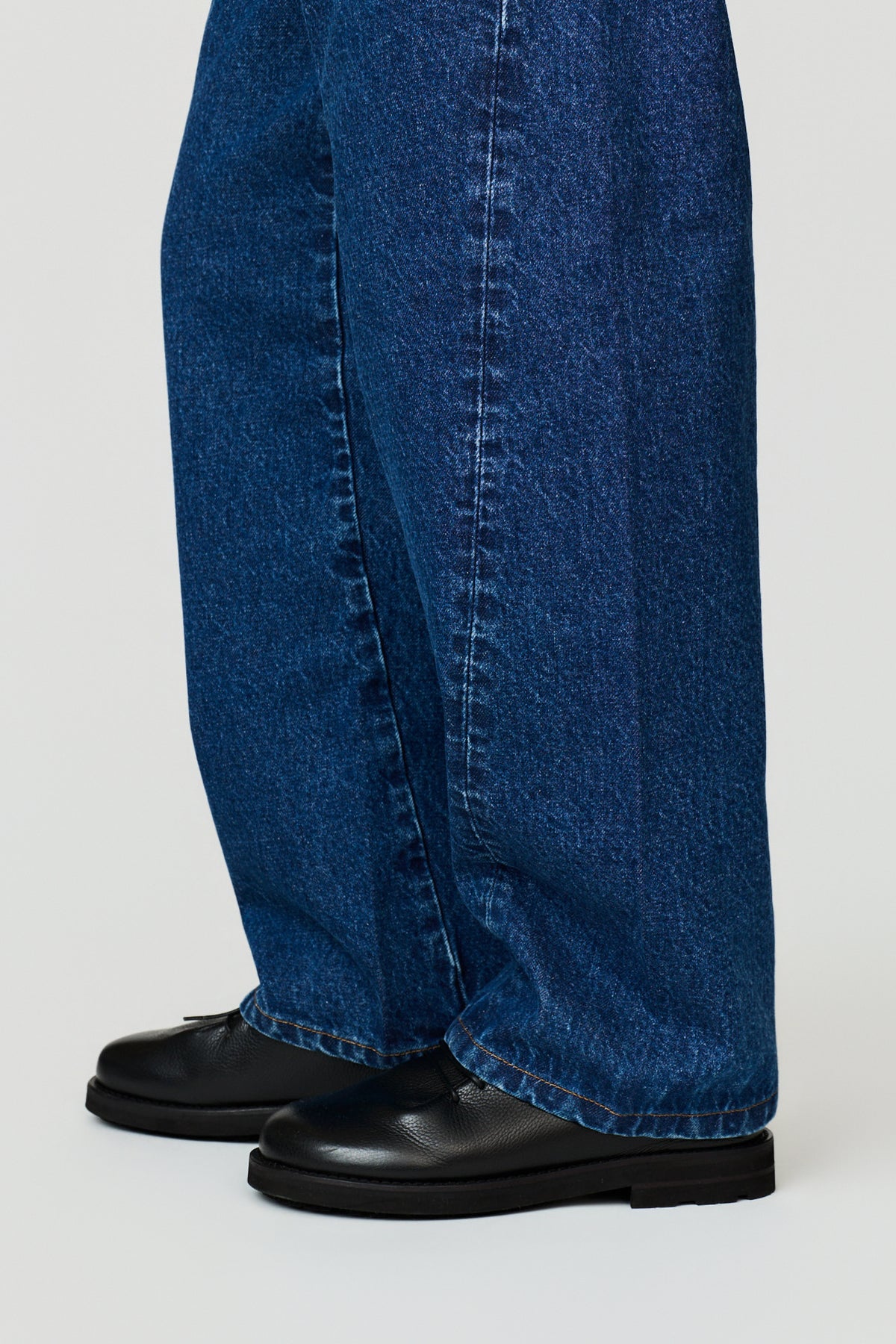 paura-Twist Oversized 5-Pocket Denim - Medium Blue-16DP40130000056