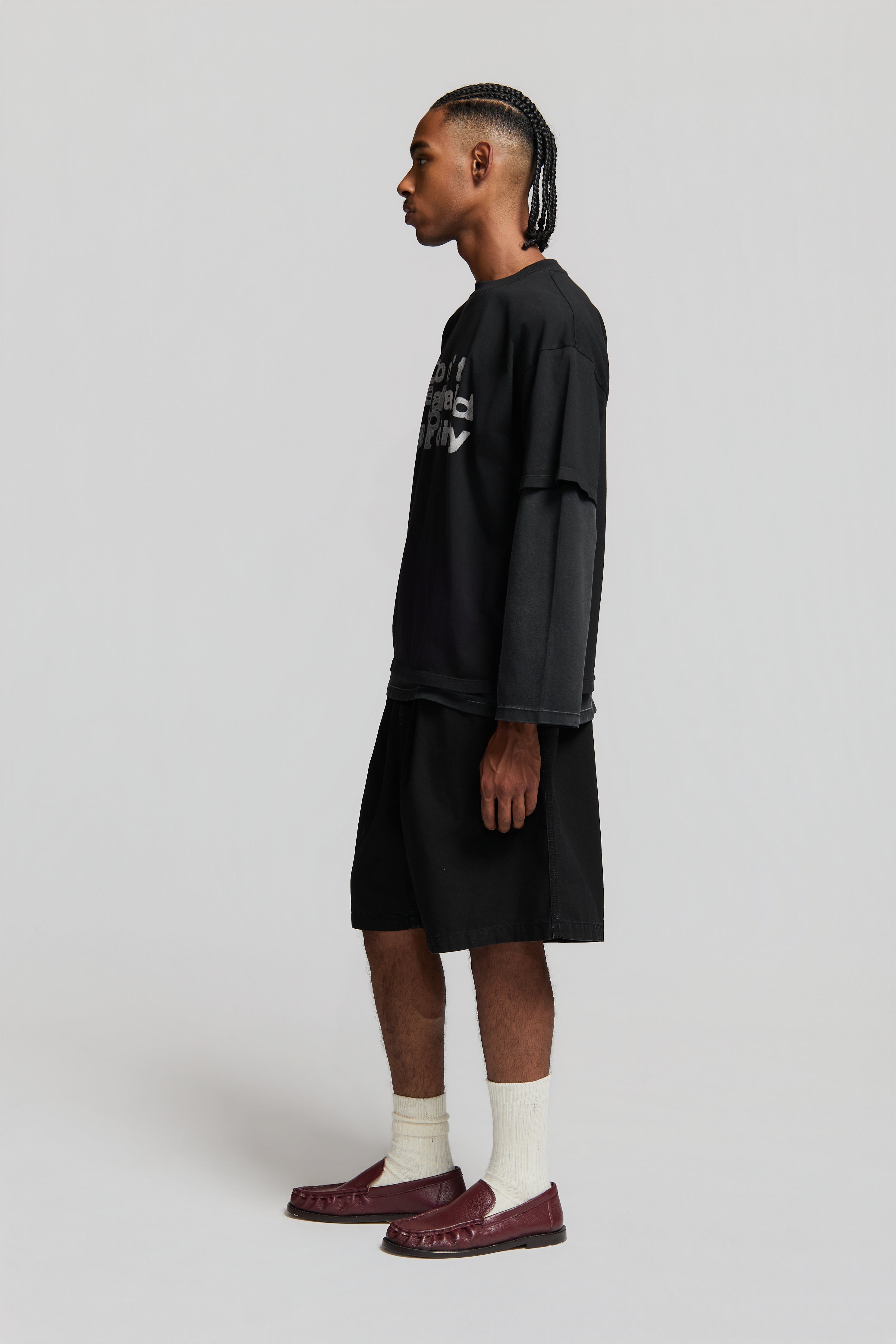 paura-Zeno "Dbatgd" Double Layer Longsleeve Black-15DP10091020001