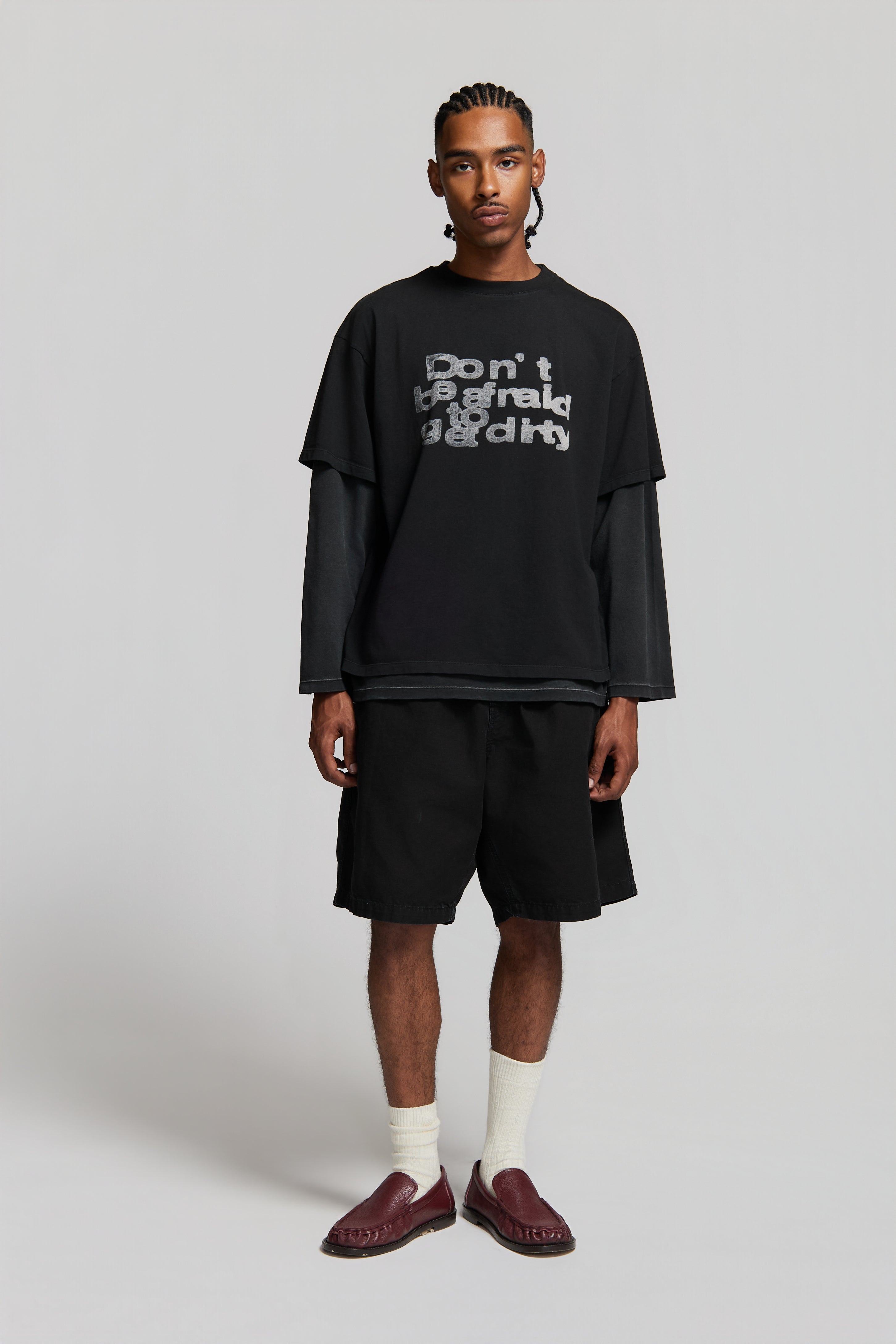 paura-Zeno "Dbatgd" Double Layer Longsleeve Black-15DP10091020001