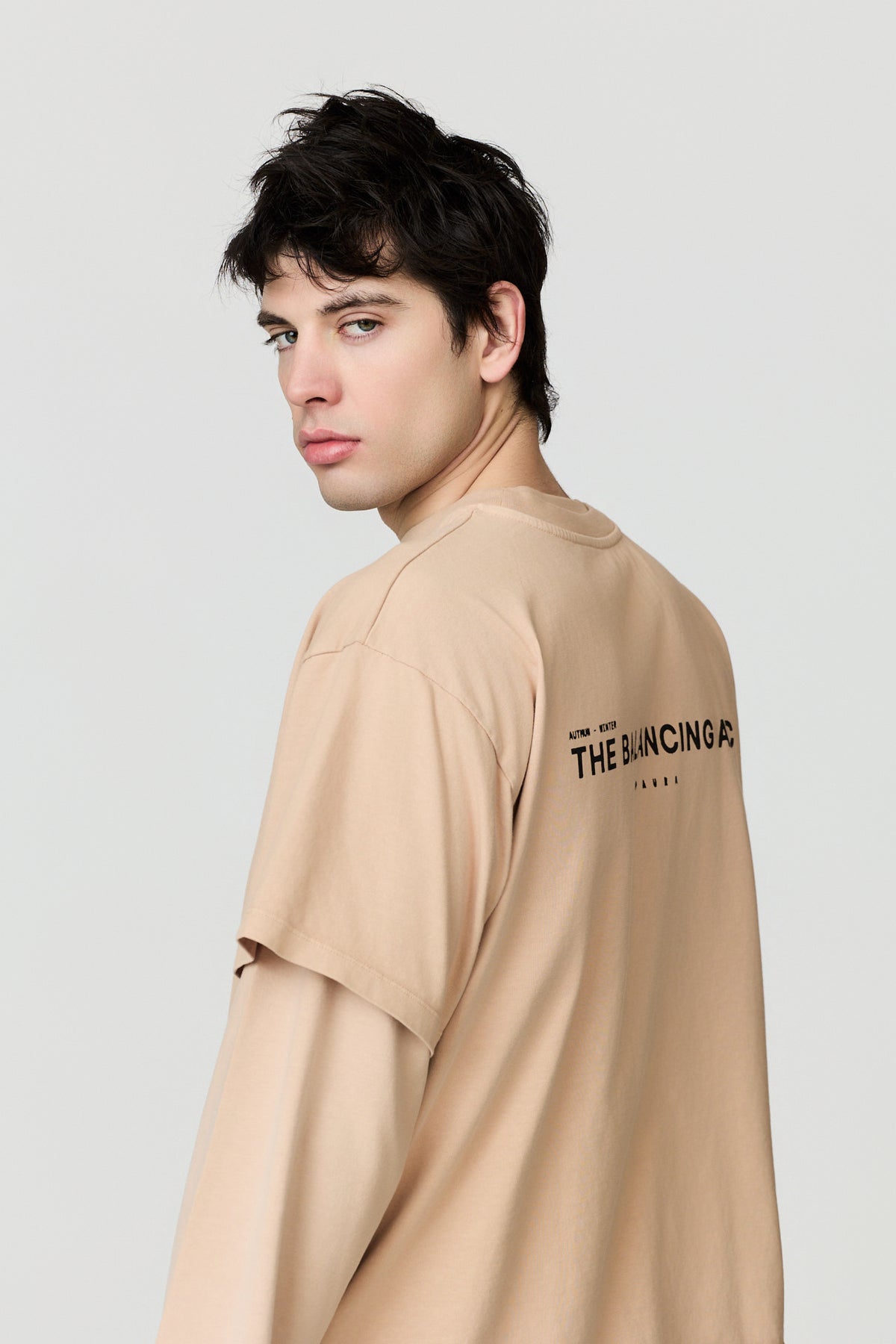 paura-Zeno "The Balancing Act Double-Layer Longsleeve - Nude-16DP10091030064