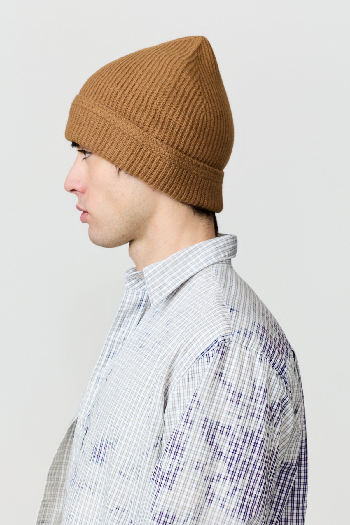 paura-Zerin Over-Dyed Shirt - Blue/White Check-16DP20080000061