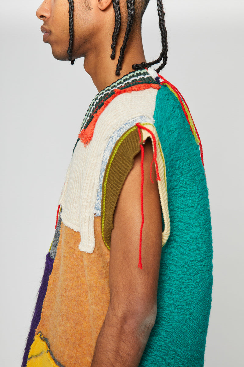 NABIL PATCHWORK GILET MULTICOLOR