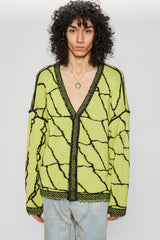 DRUGO CARDIGAN BLACK/LIME