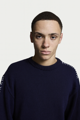 HOTAKA CREWNECK SWEATER DARK BLUE