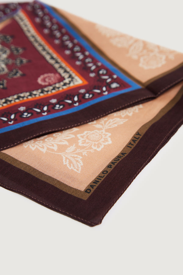 RIOT FOULARD POWDER / BURGUNDI