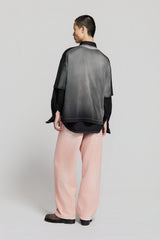 TWIST BAGGY DENIM POWDER PINK