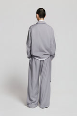 SHIN FULL ZIP SHIRT LILAC GREY