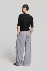 FAN OVERSIZED PANTS LILAC GREY