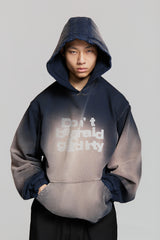 ASSENZIO "DBATGD" OVERSIZED HOODIE  DARK BLUE