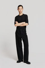 TWIST BAGGY DENIM BLACK