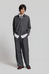 SHIN FULL ZIP SHIRT MEDIUM GREY